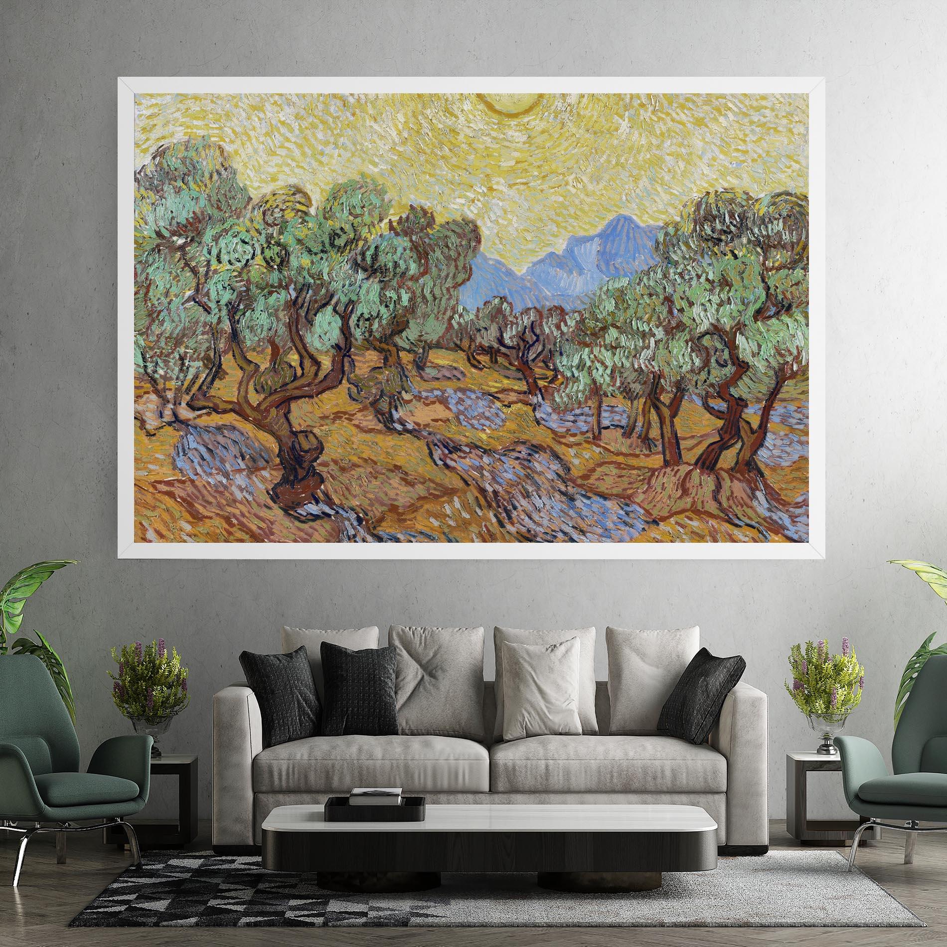 Leinwandbild Gogh Olive Trees mockup 7