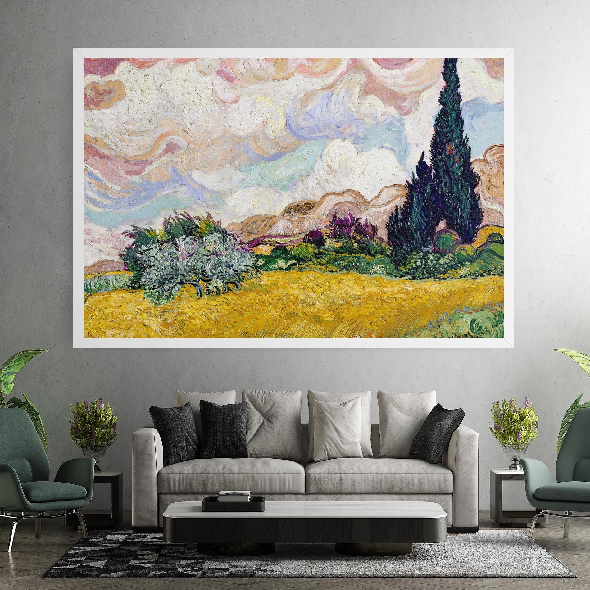 Leinwandbild Pastel Wheat Field mockup 7