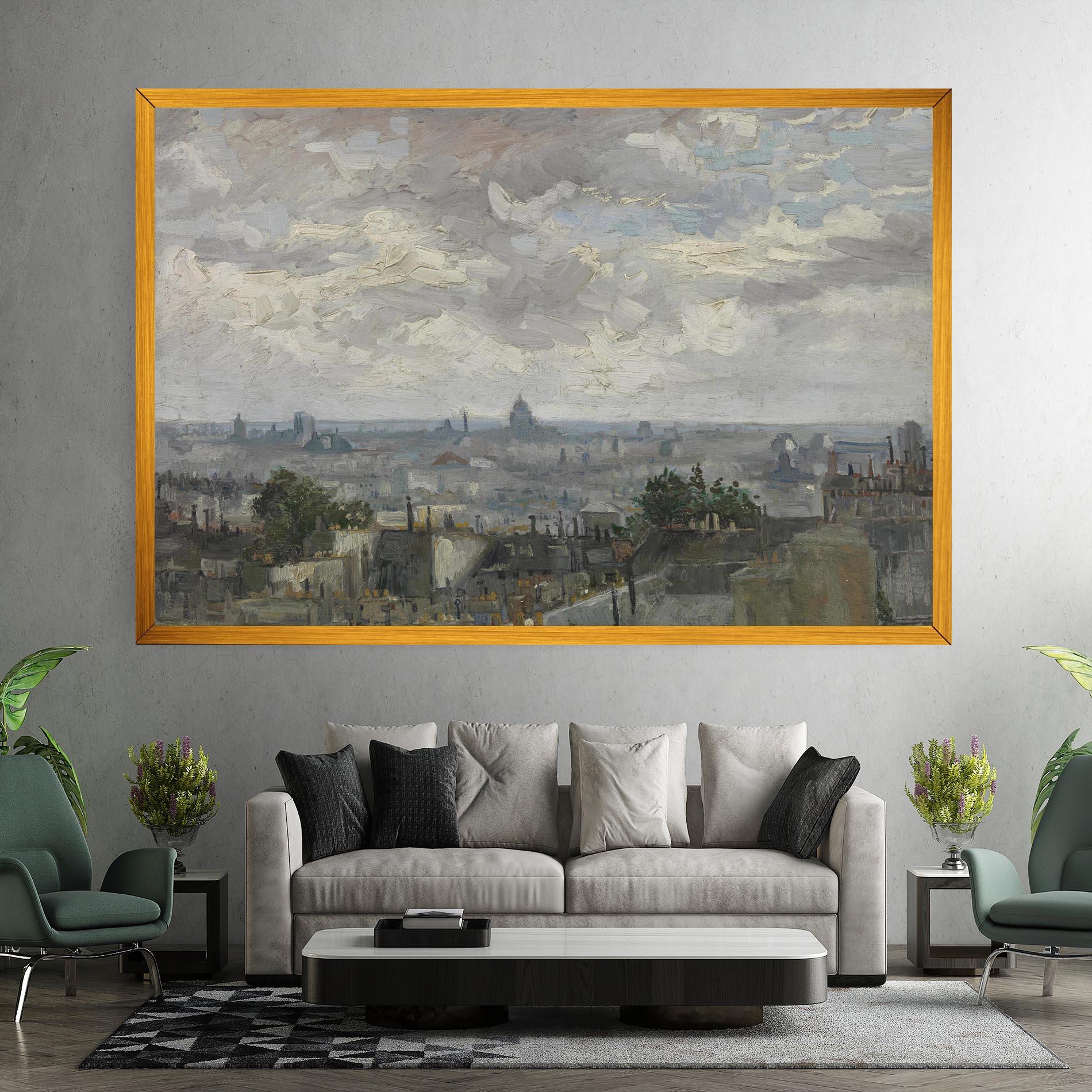 Leinwandbild Gezicht Op Paris mockup 7