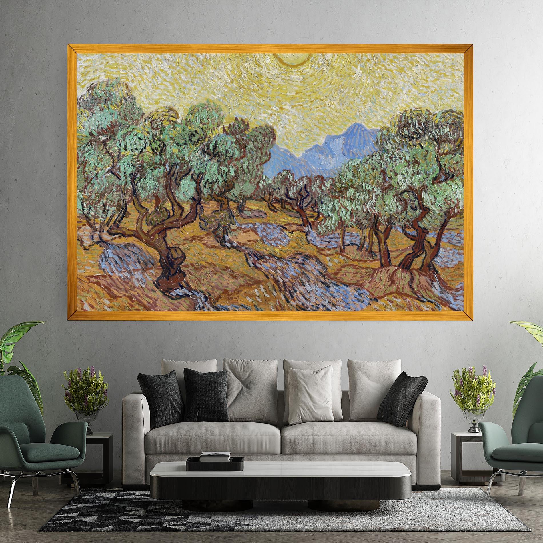 Leinwandbild Gogh Olive Trees mockup 7