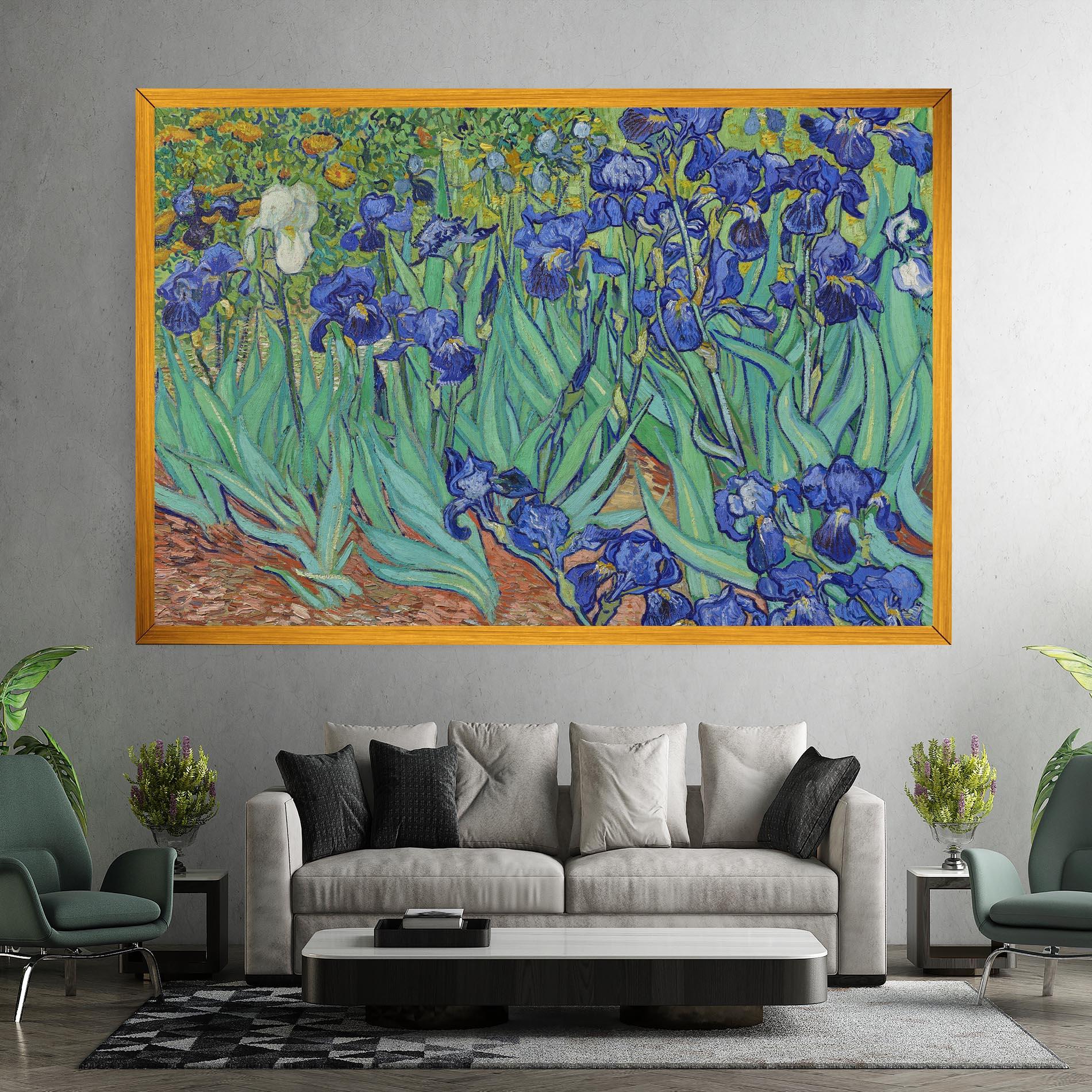 Leinwandbild Irises Van Gogh mockup 7