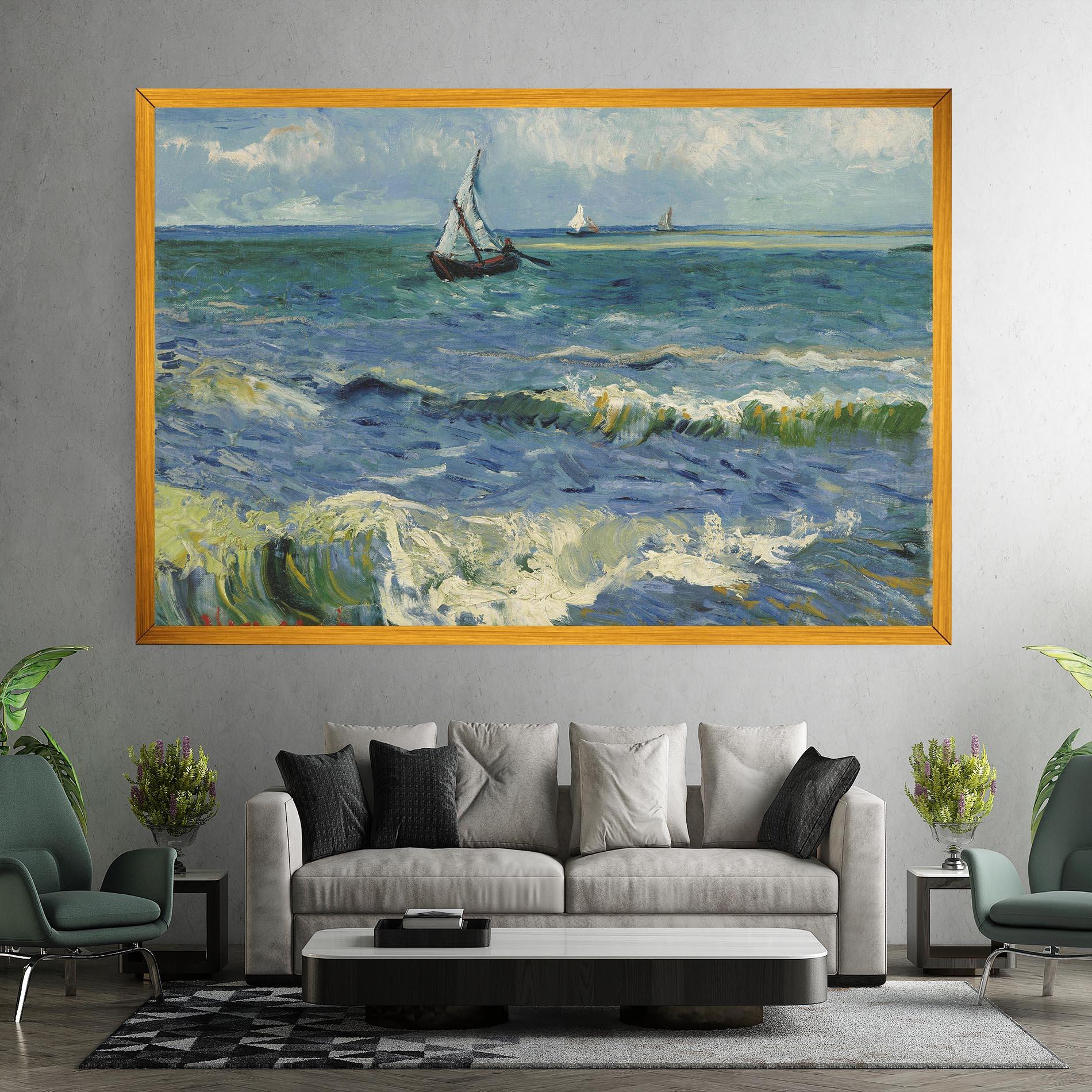 Leinwandbild Zeegezicht Saintes Maries mockup 7