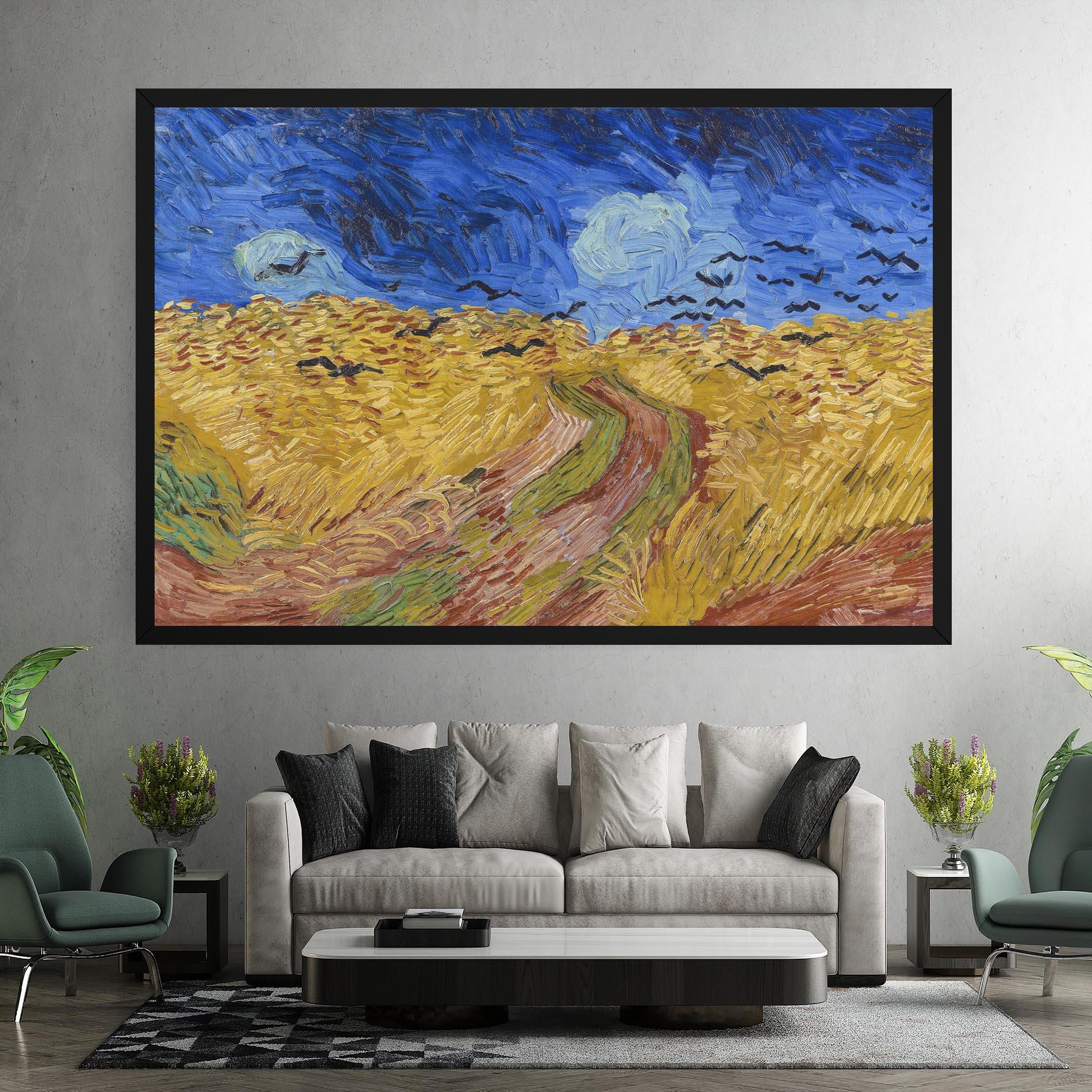 Leinwandbild Wheatfield Crows mockup 7