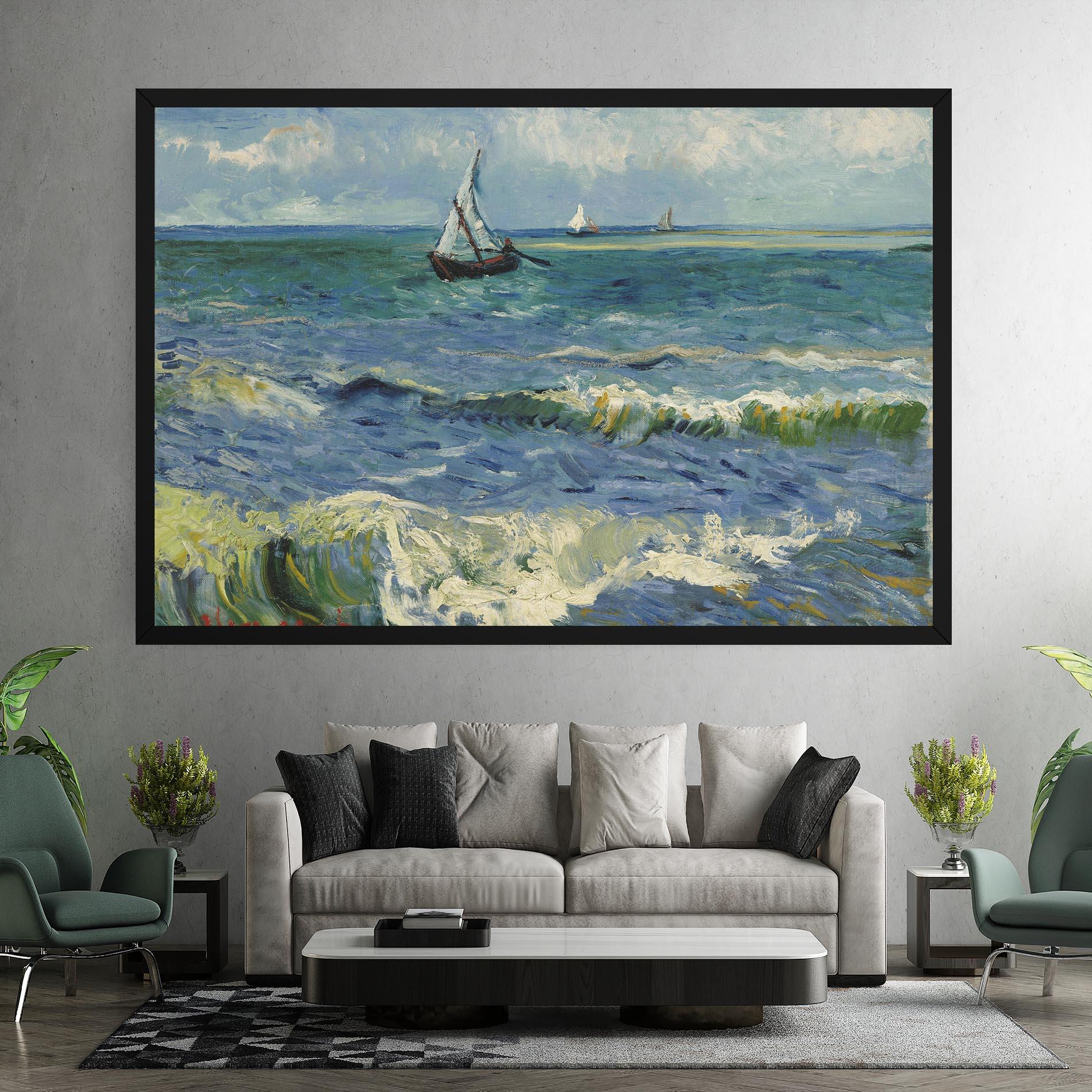 Leinwandbild Zeegezicht Saintes Maries mockup 7