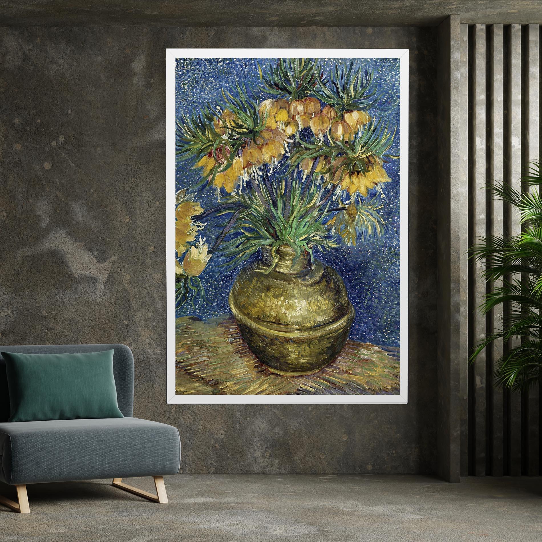 Leinwandbild Imperial Fritillaries Art mockup 7