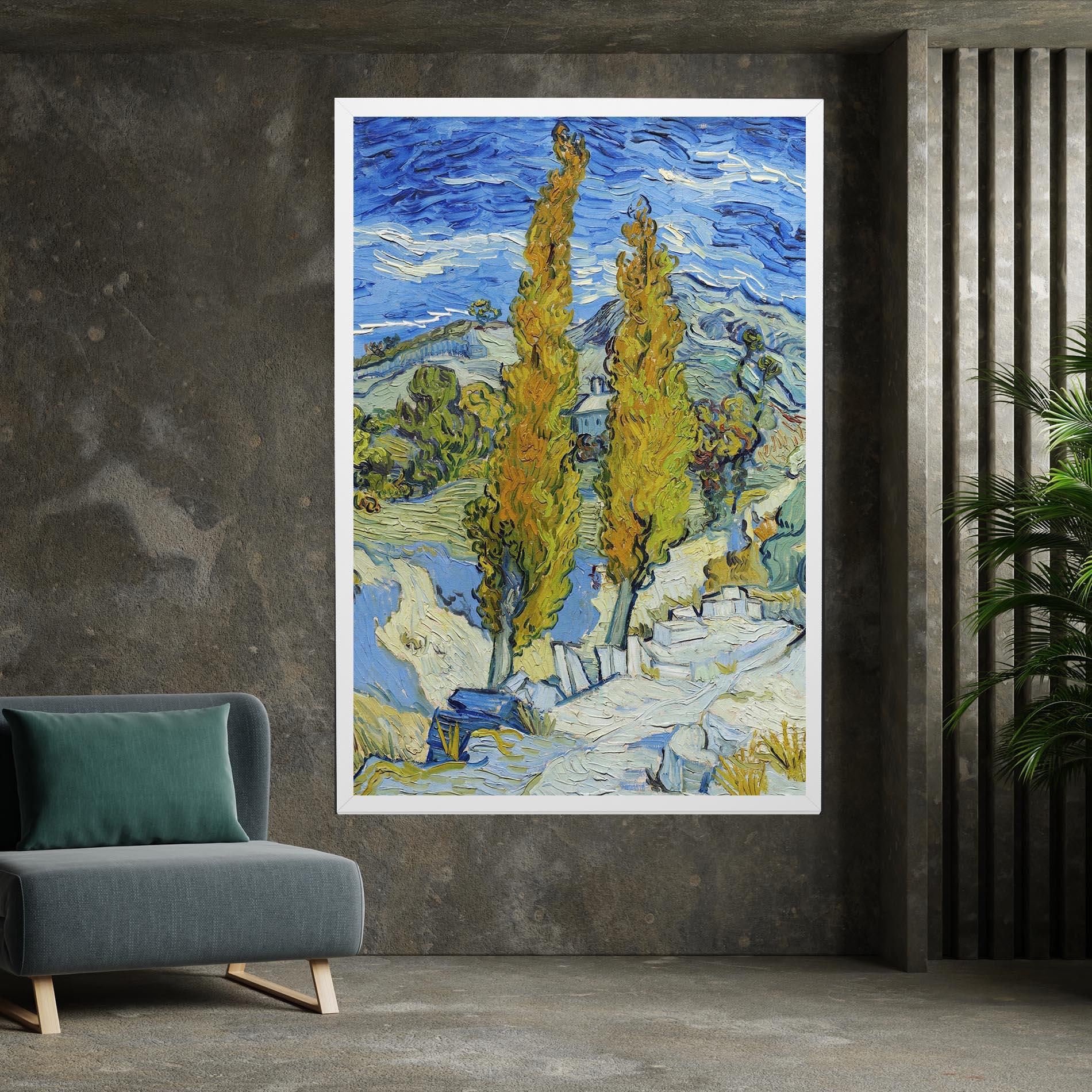 Leinwandbild Poplars At Saint Remy mockup 7