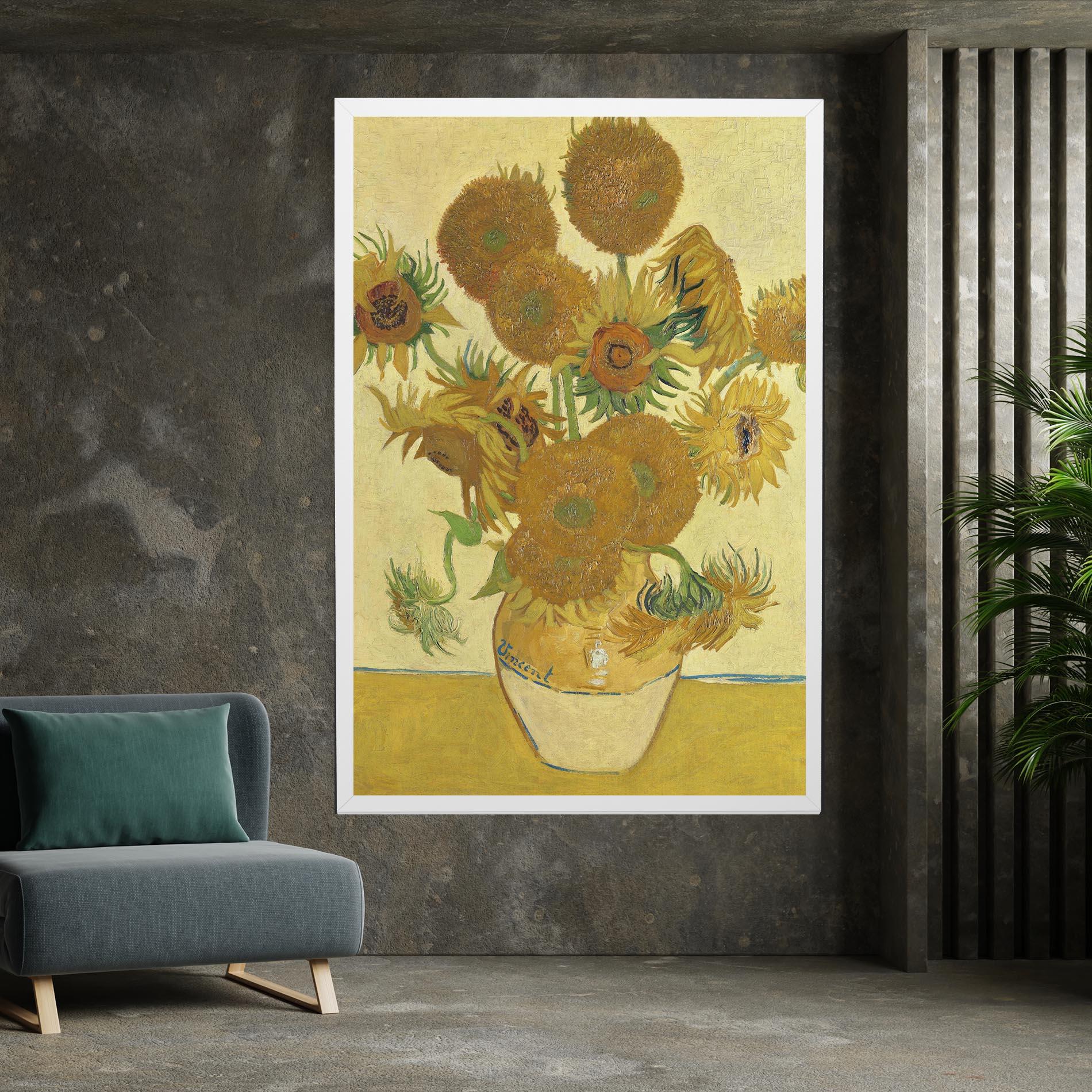 Leinwandbild Sunflowers Vase Art mockup 7