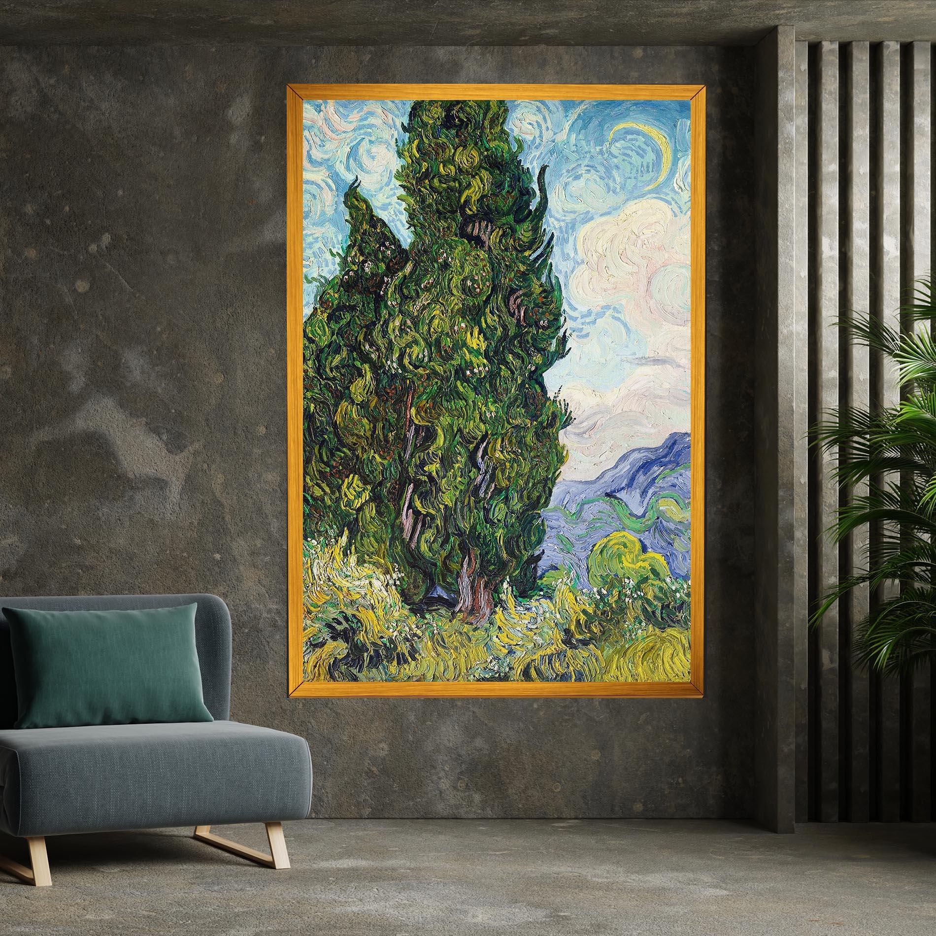 Leinwandbild Cypresses mockup 7