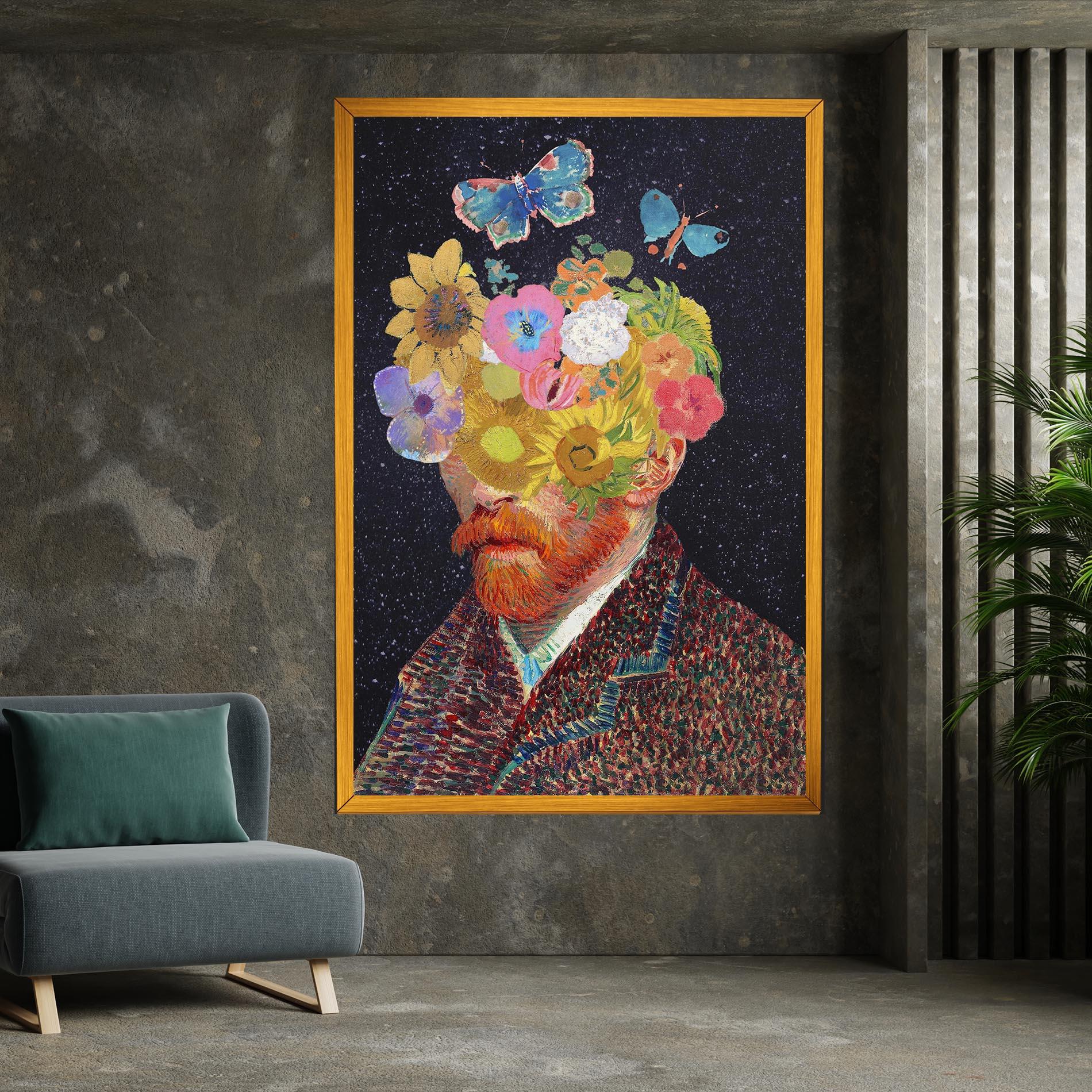Leinwandbild Flower Self Portrait mockup 7