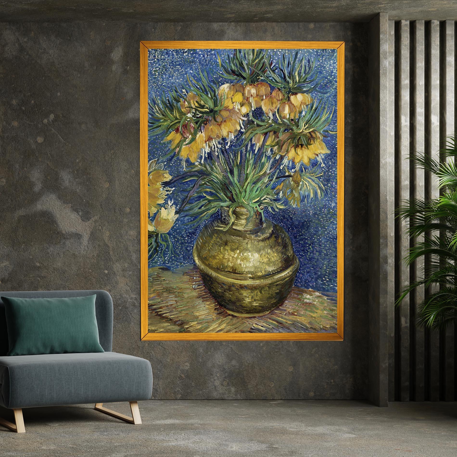 Leinwandbild Imperial Fritillaries Art mockup 7