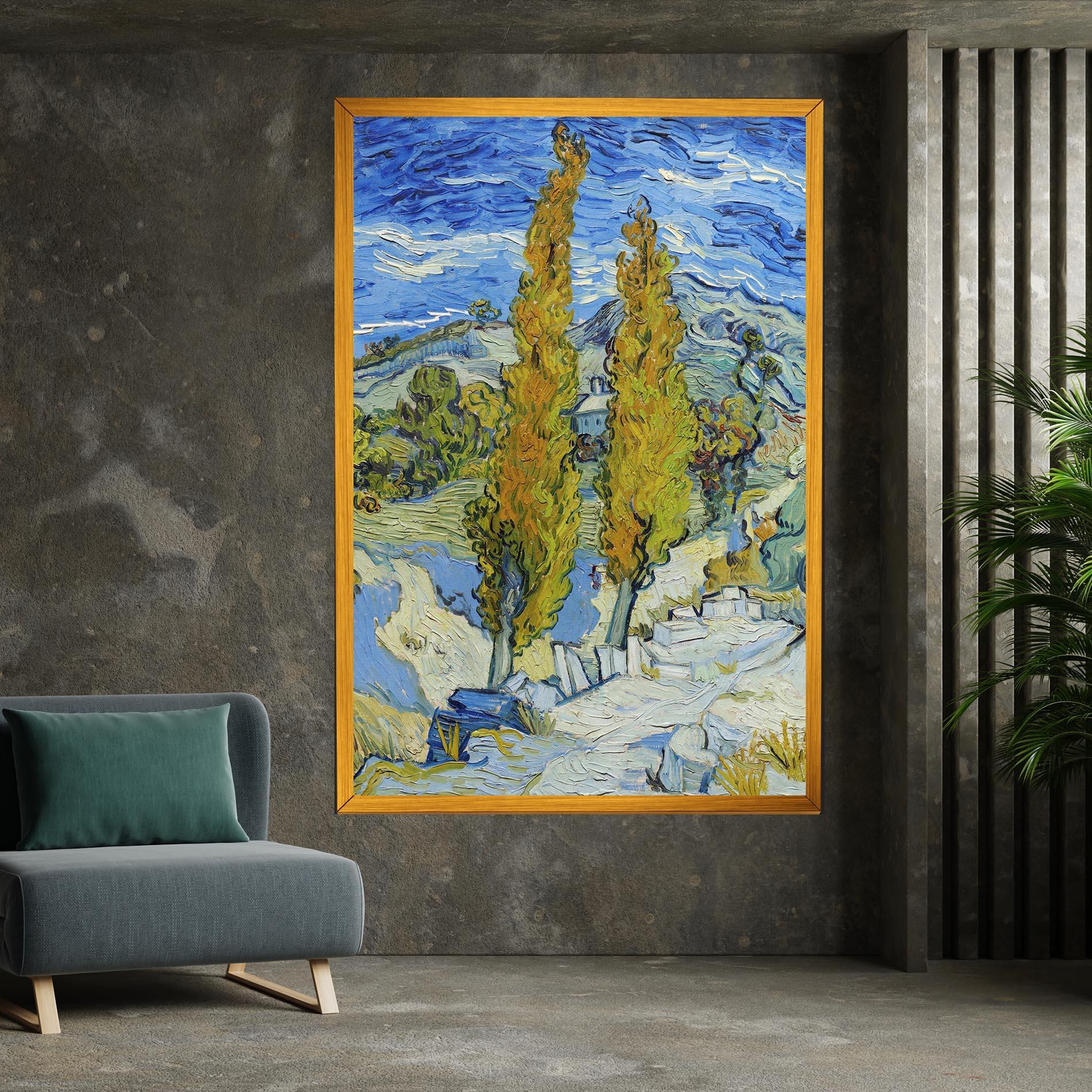 Leinwandbild Poplars At Saint Remy mockup 7