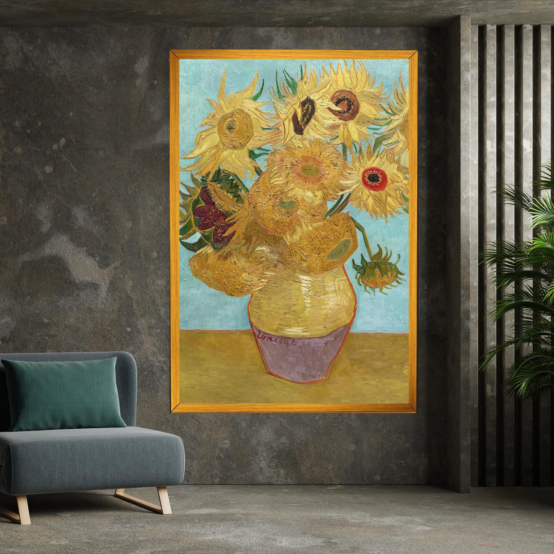 Leinwandbild Twelve Sunflowers mockup 7