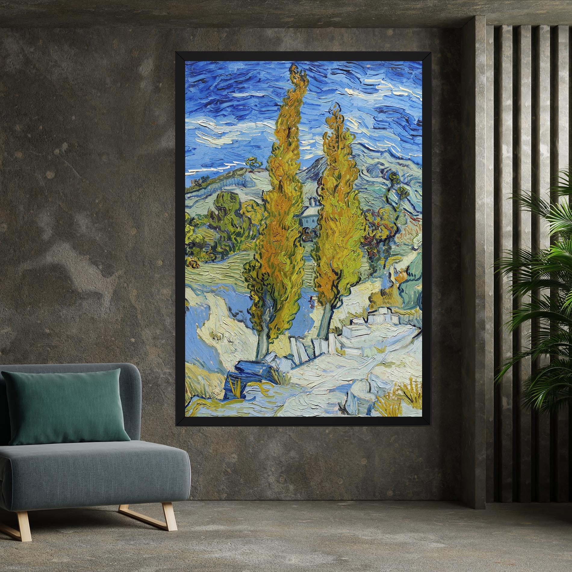 Leinwandbild Poplars At Saint Remy mockup 7