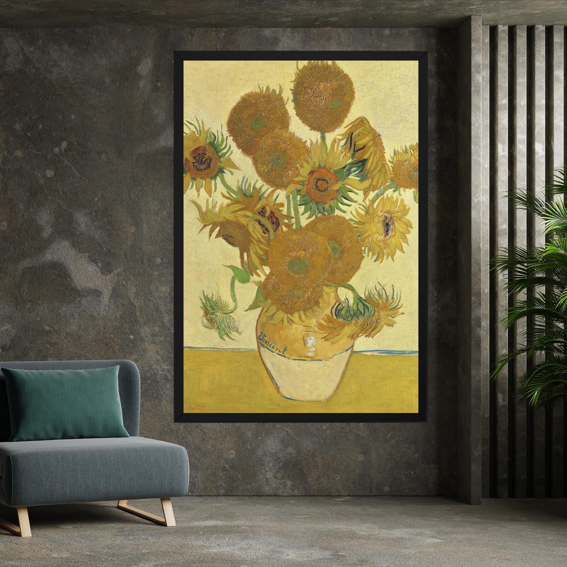 Leinwandbild Sunflowers Vase Art mockup 7