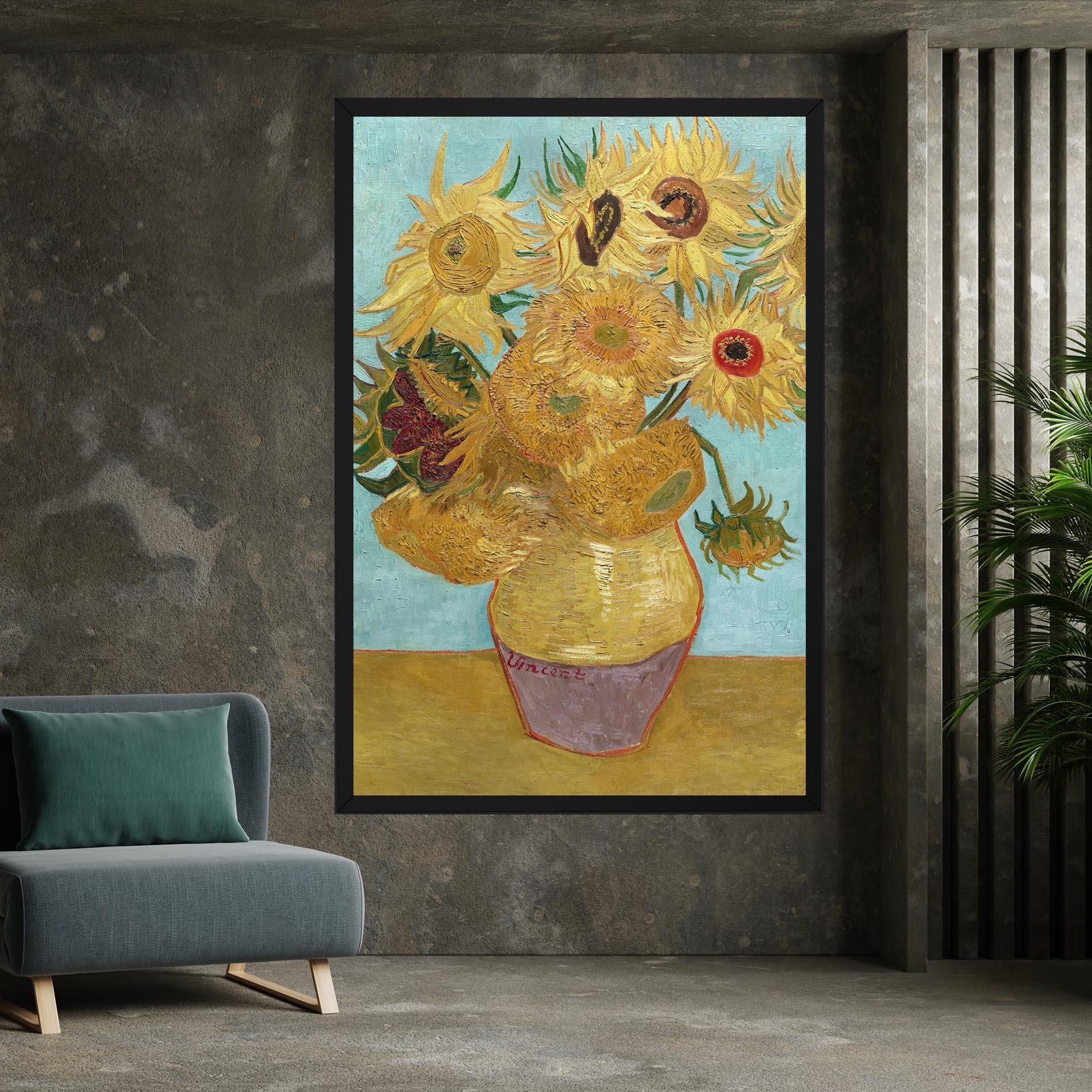 Leinwandbild Twelve Sunflowers mockup 7