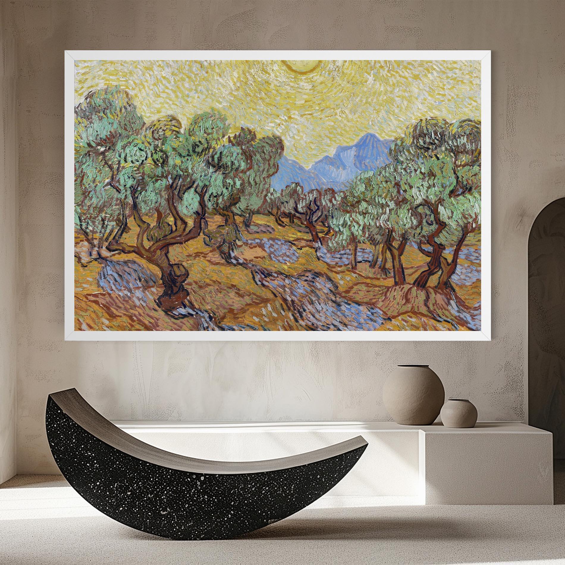 Leinwandbild Gogh Olive Trees mockup 8