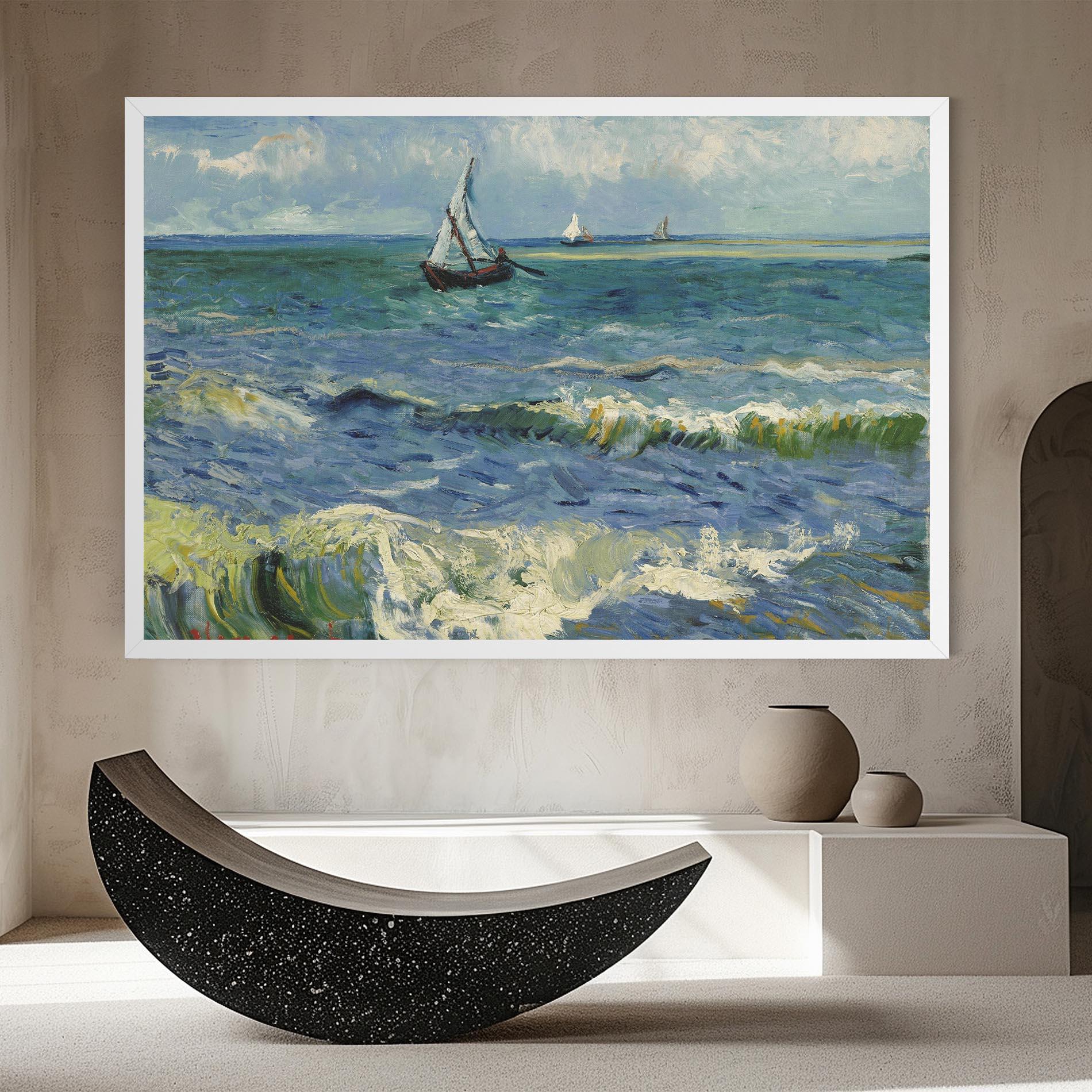 Leinwandbild Zeegezicht Saintes Maries mockup 8