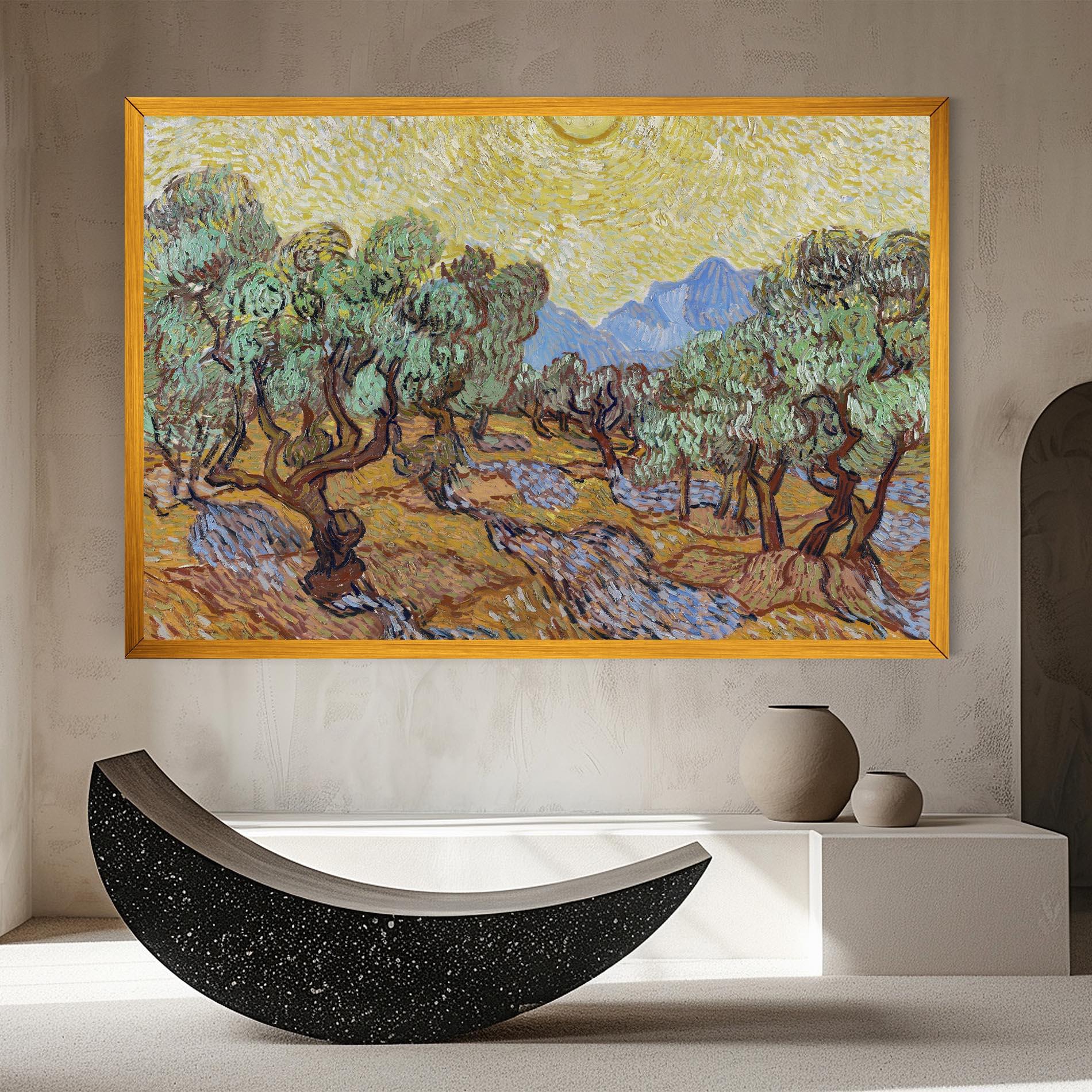 Leinwandbild Gogh Olive Trees mockup 8