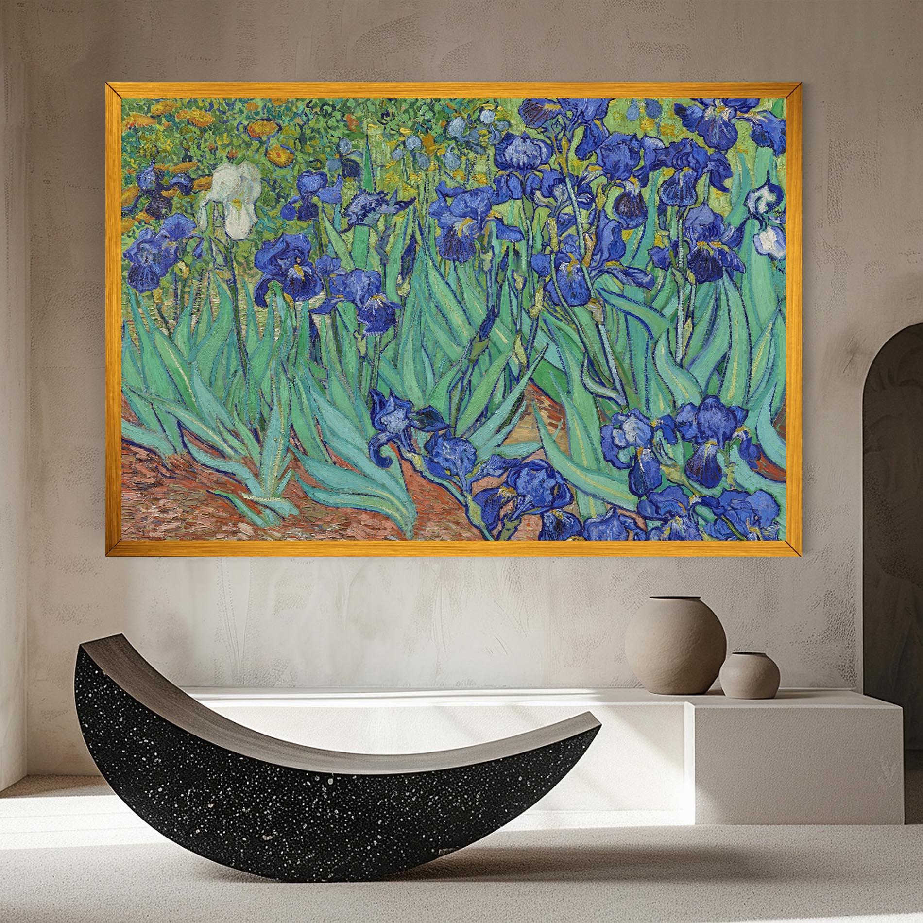 Leinwandbild Irises Van Gogh mockup 8