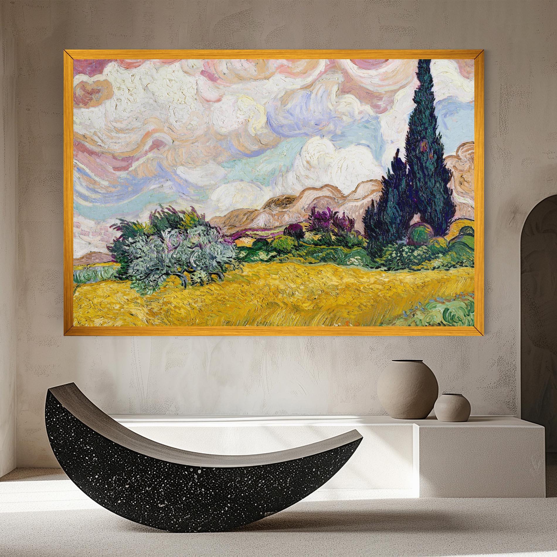 Leinwandbild Pastel Wheat Field mockup 8