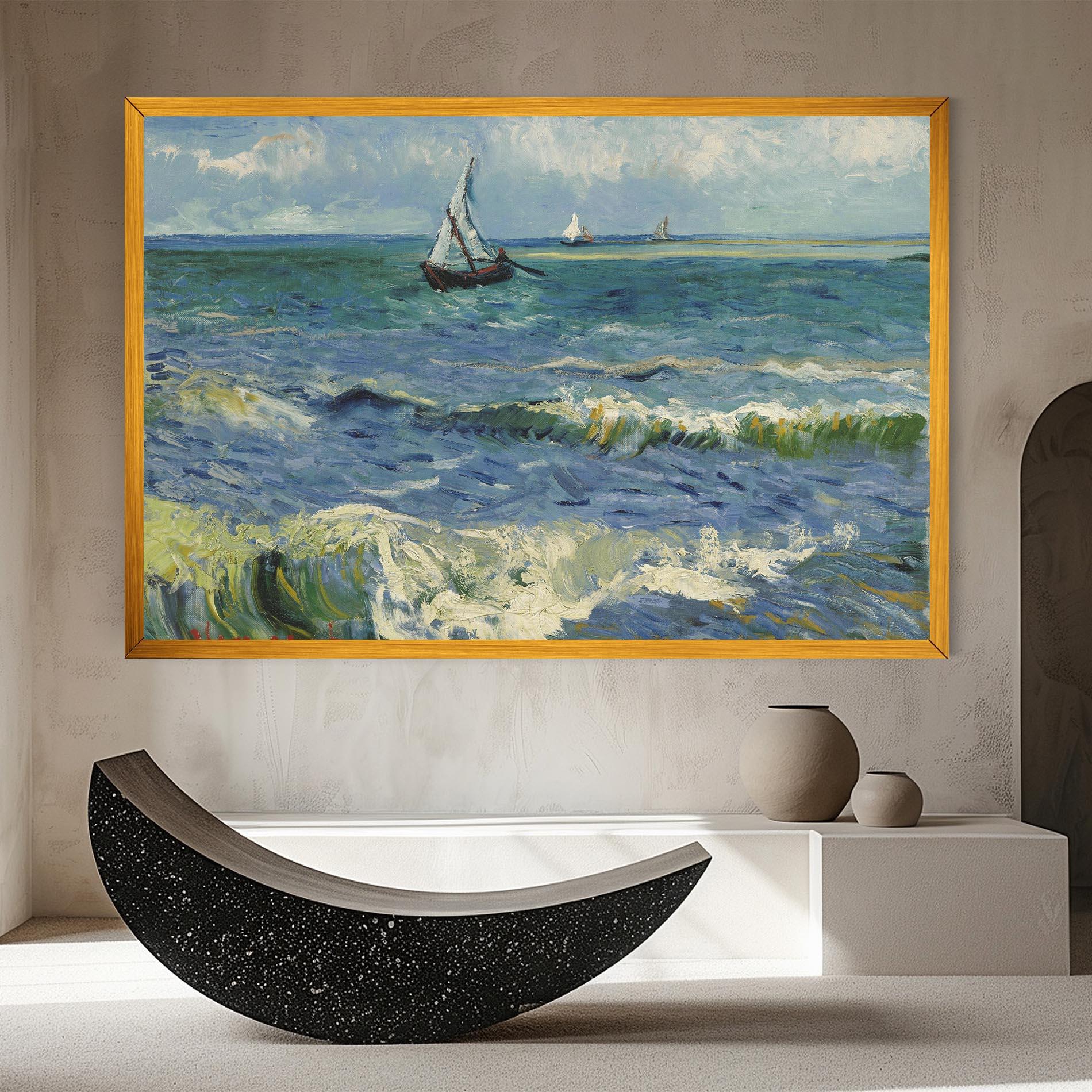 Leinwandbild Zeegezicht Saintes Maries mockup 8