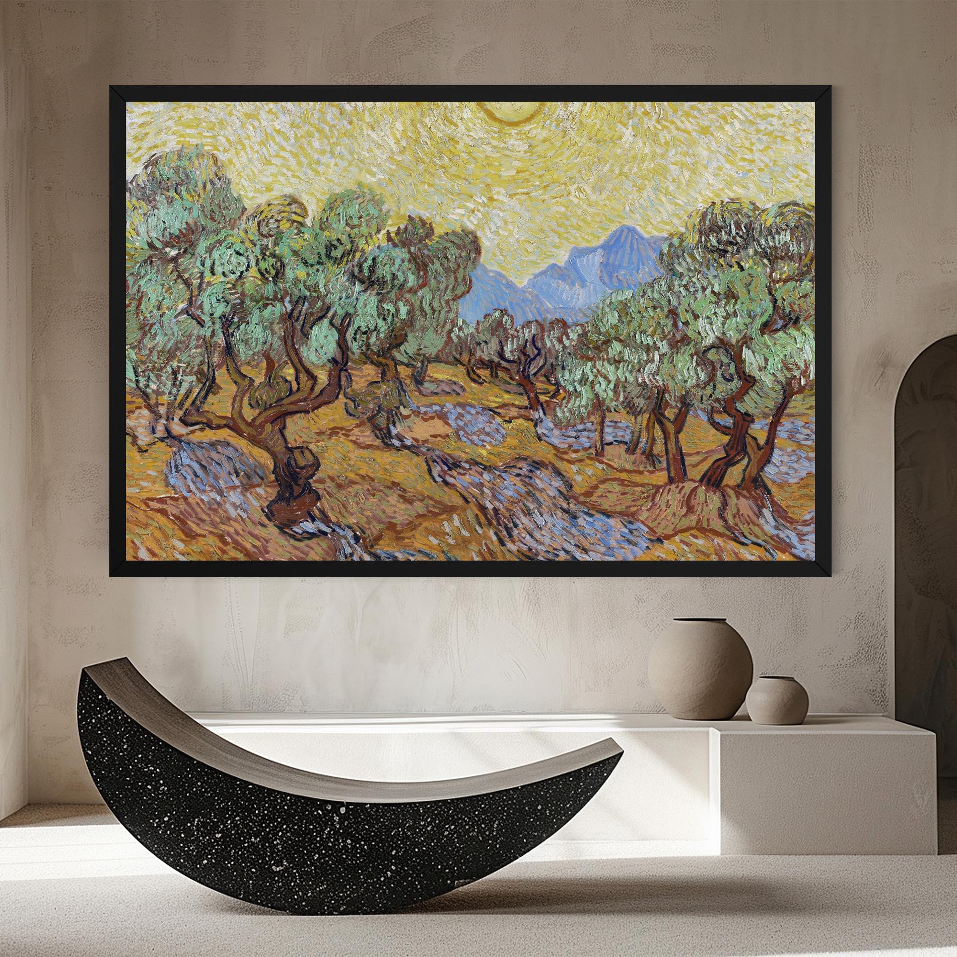 Leinwandbild Gogh Olive Trees mockup 8