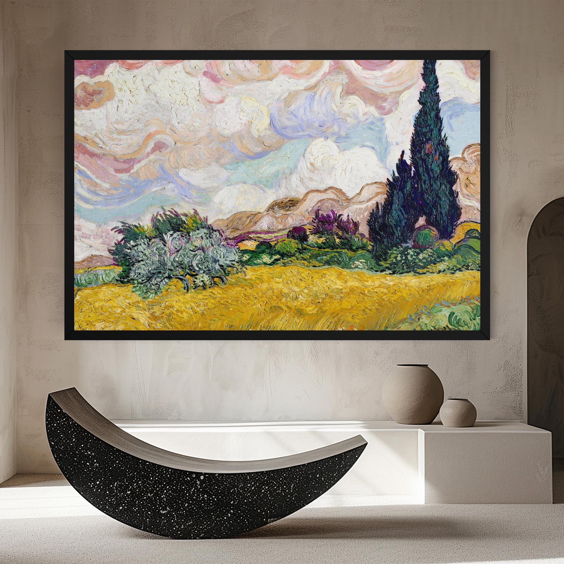 Leinwandbild Pastel Wheat Field mockup 8