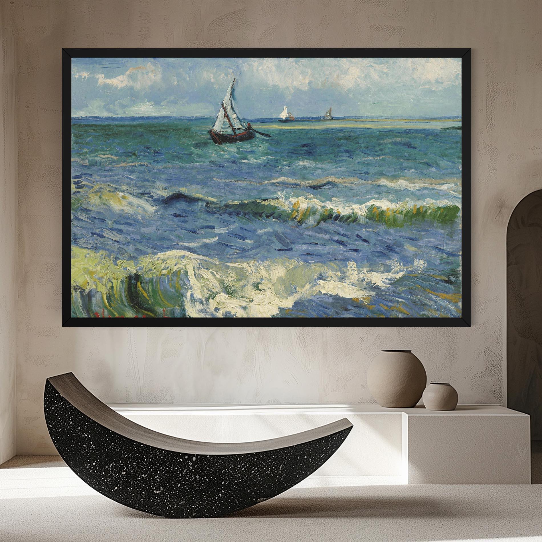 Leinwandbild Zeegezicht Saintes Maries mockup 8