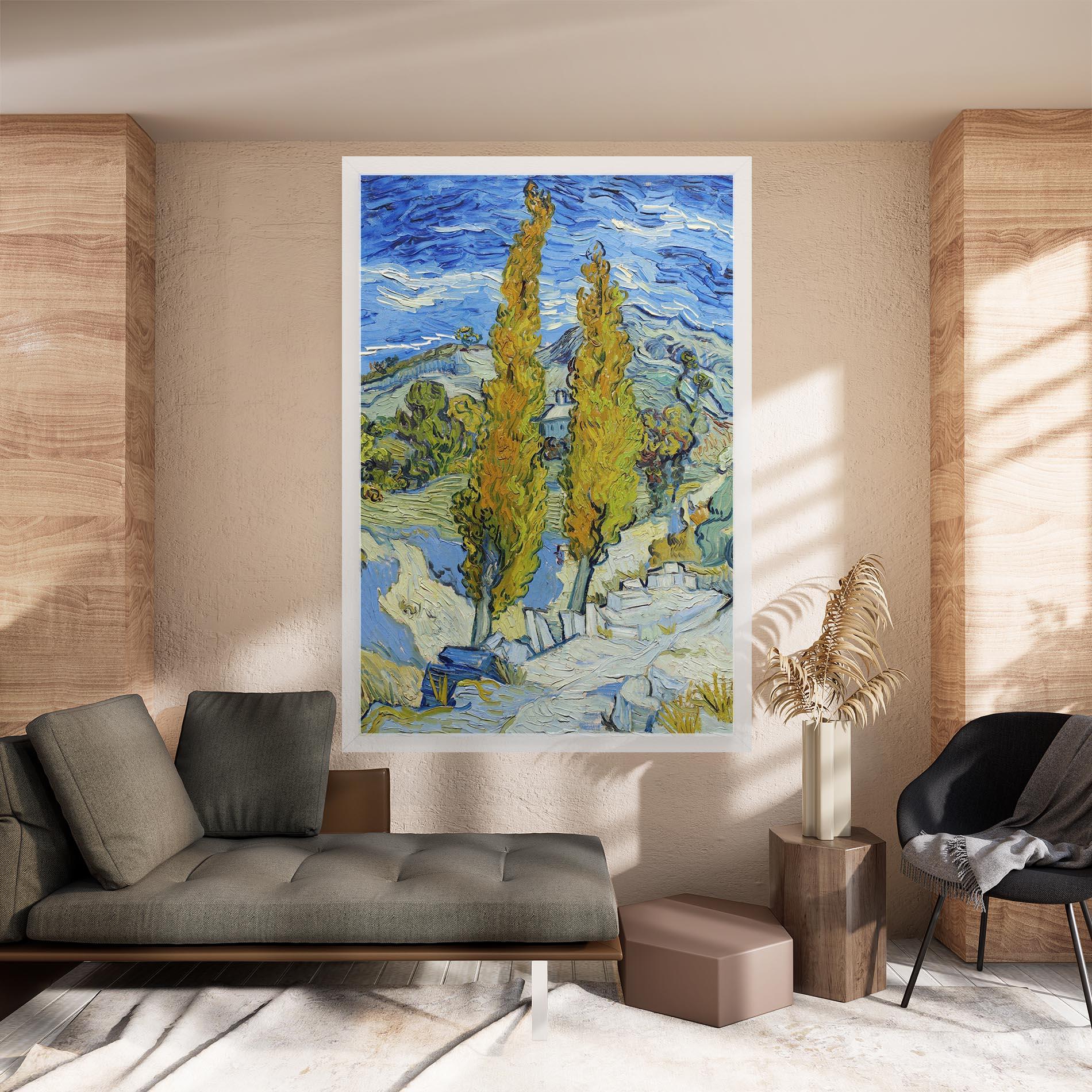 Leinwandbild Poplars At Saint Remy mockup 8