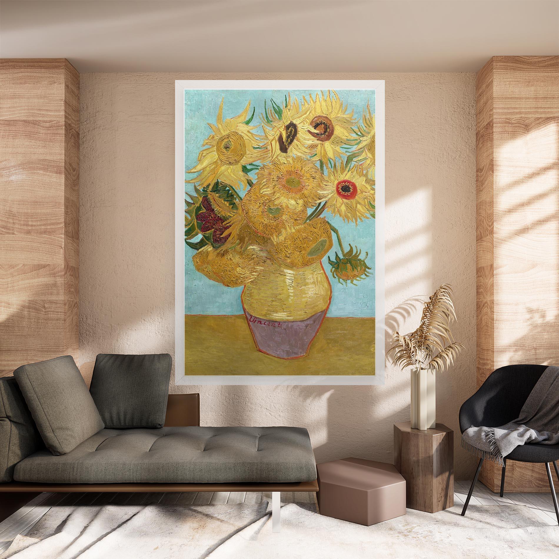 Leinwandbild Twelve Sunflowers mockup 8