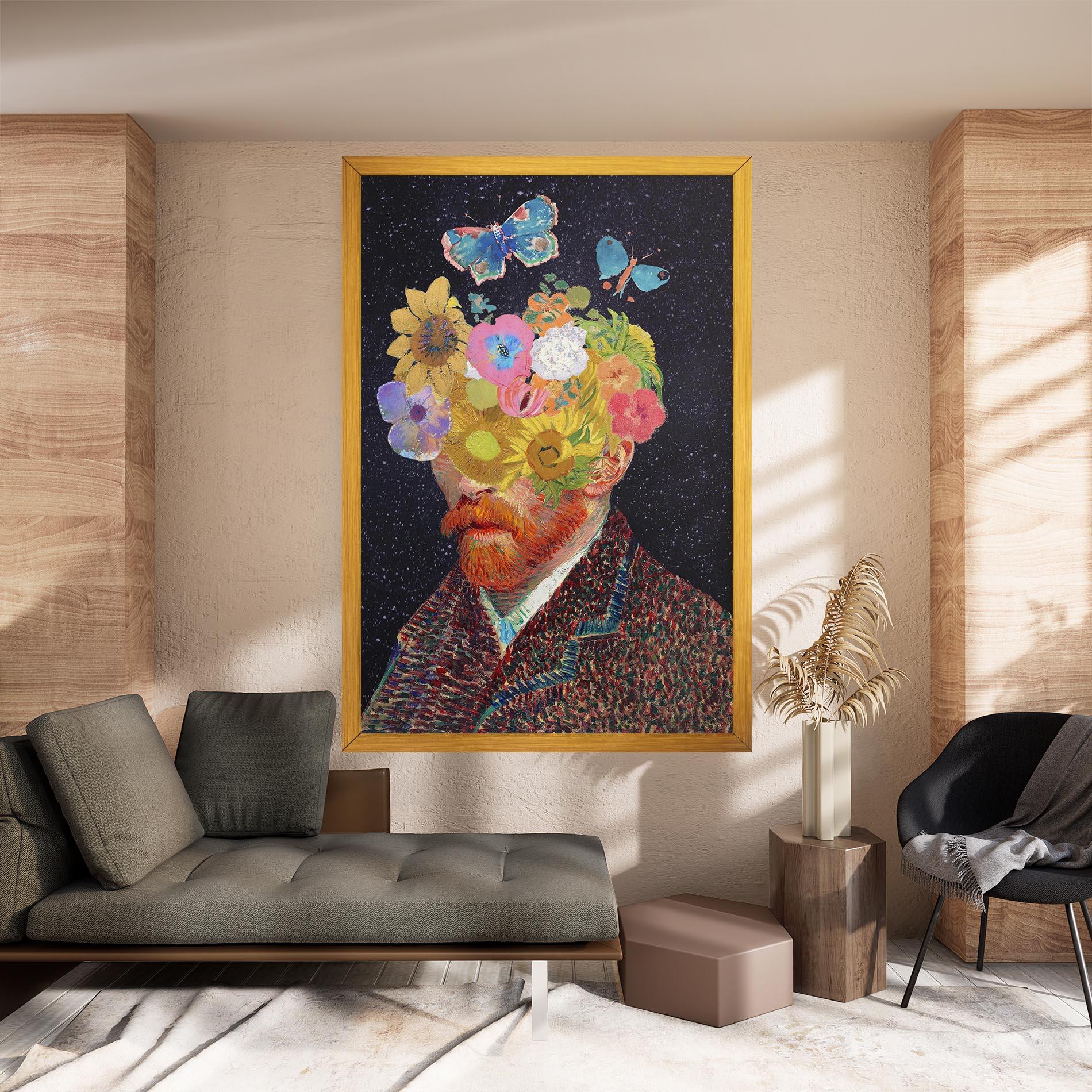 Leinwandbild Flower Self Portrait mockup 8