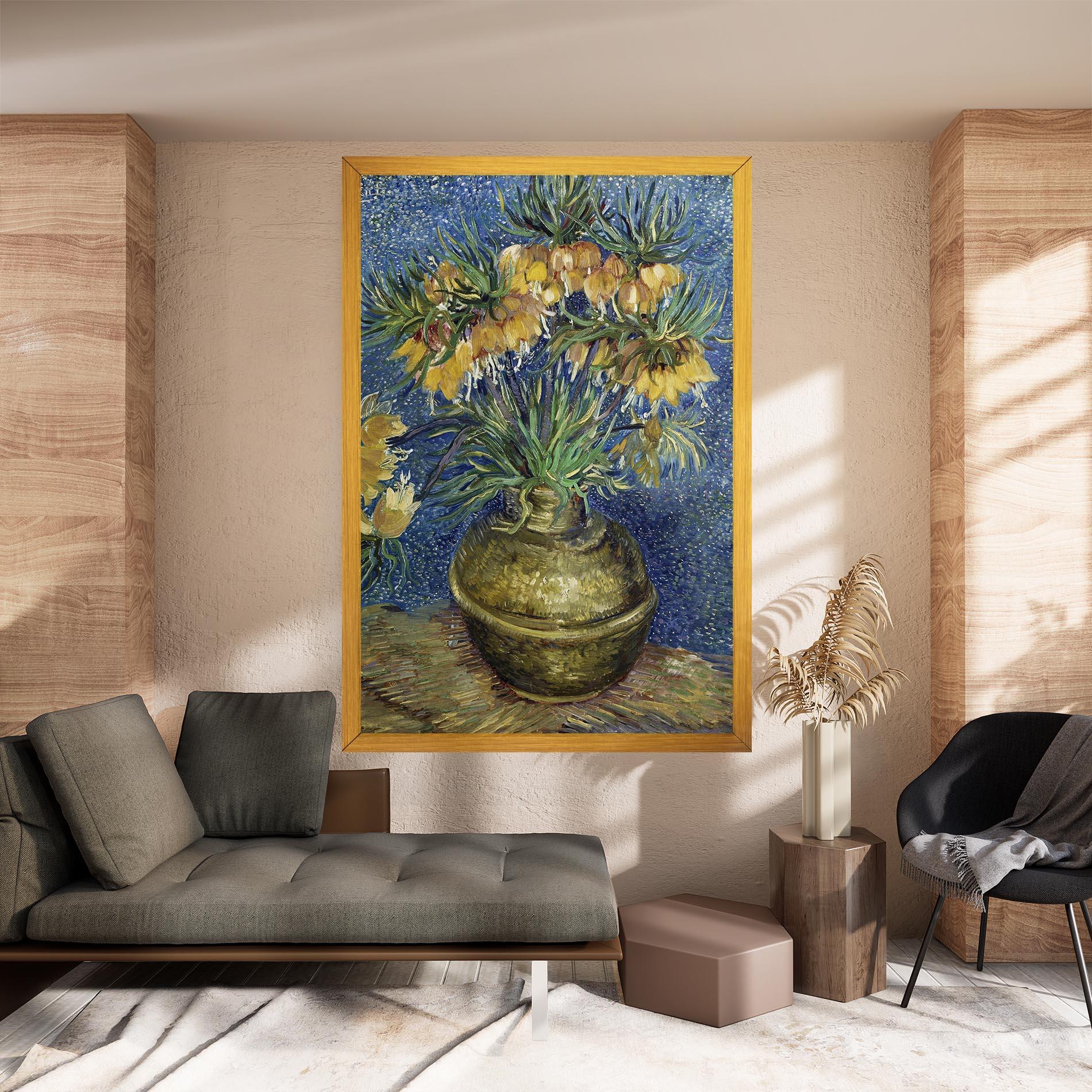 Leinwandbild Imperial Fritillaries Art mockup 8