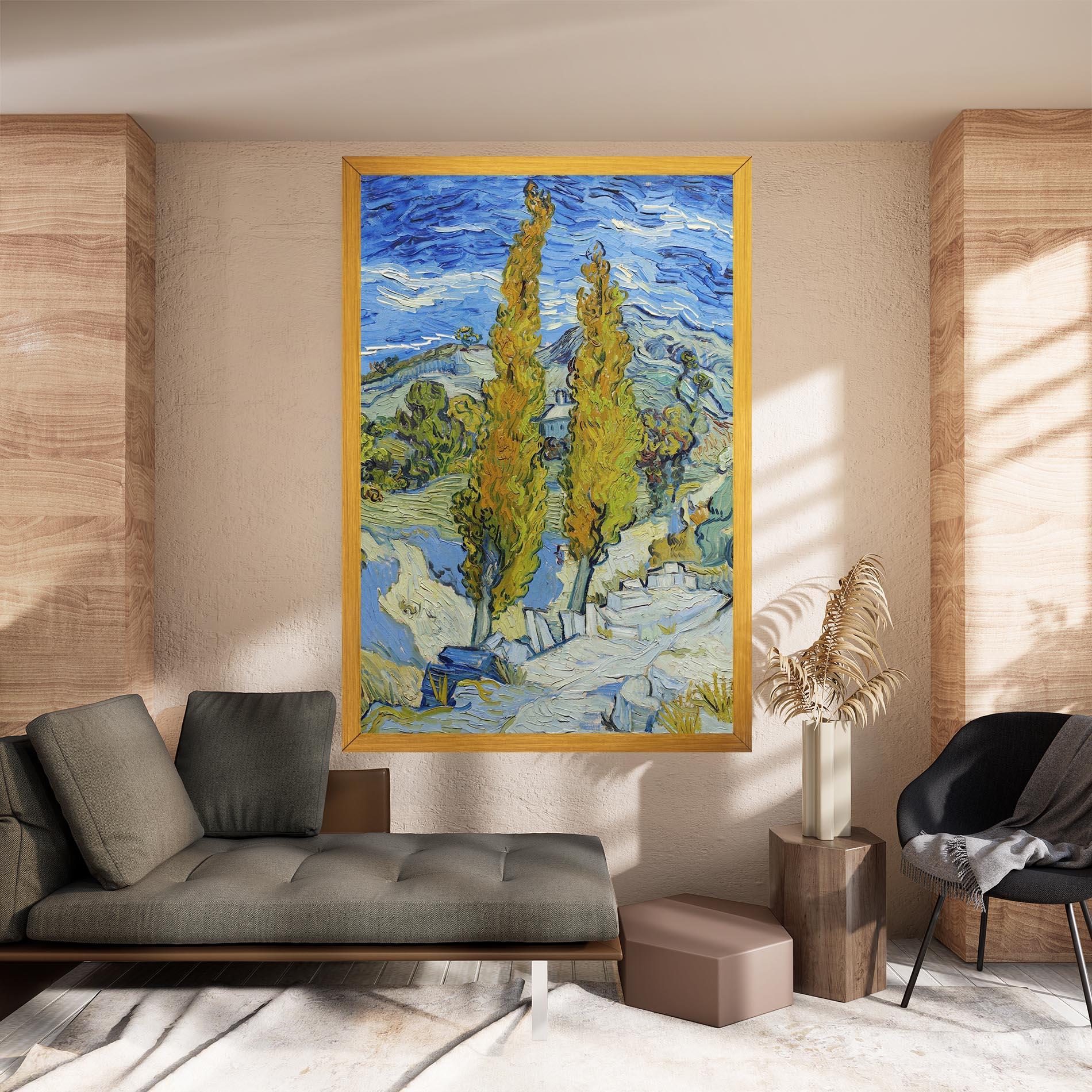Leinwandbild Poplars At Saint Remy mockup 8