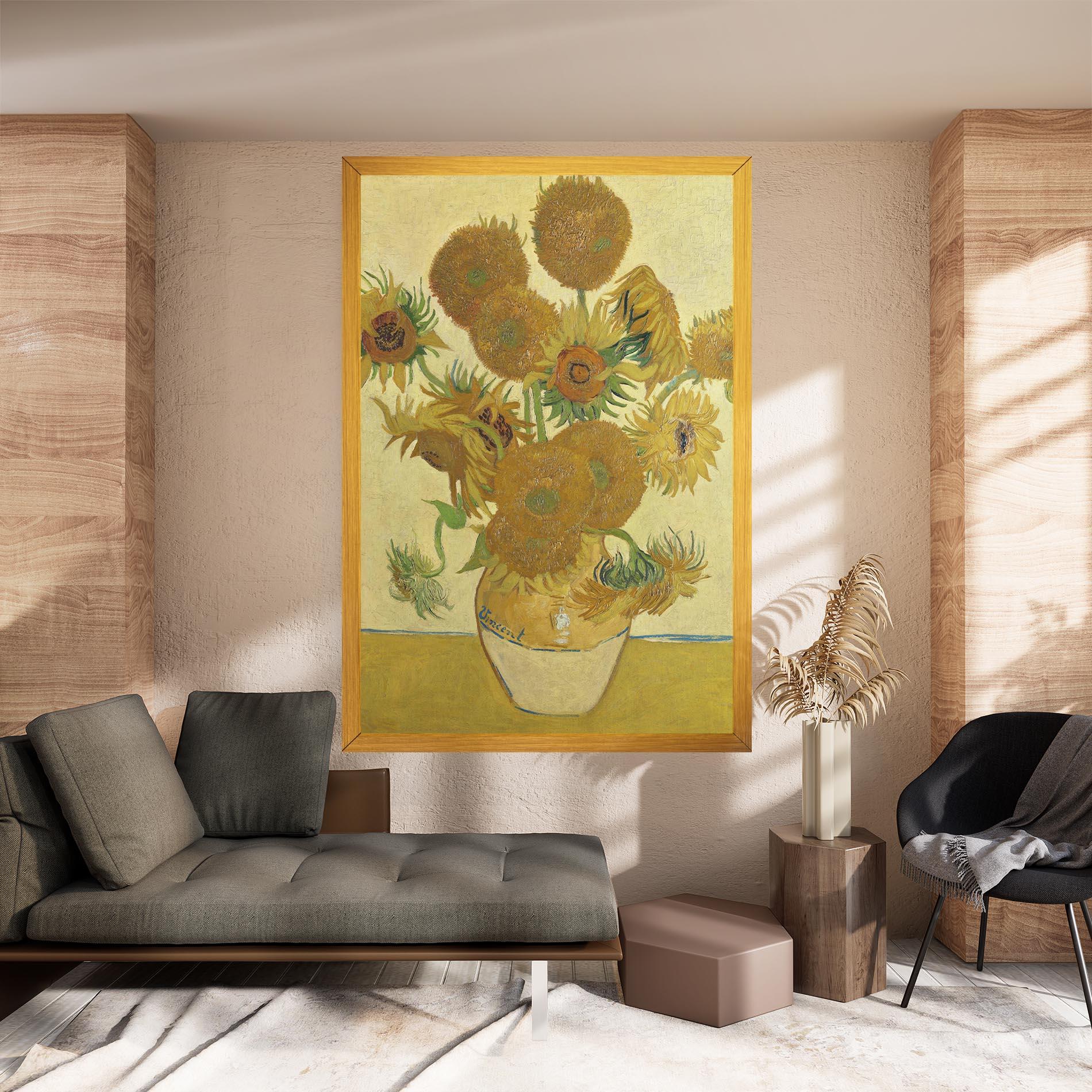 Leinwandbild Sunflowers Vase Art mockup 8