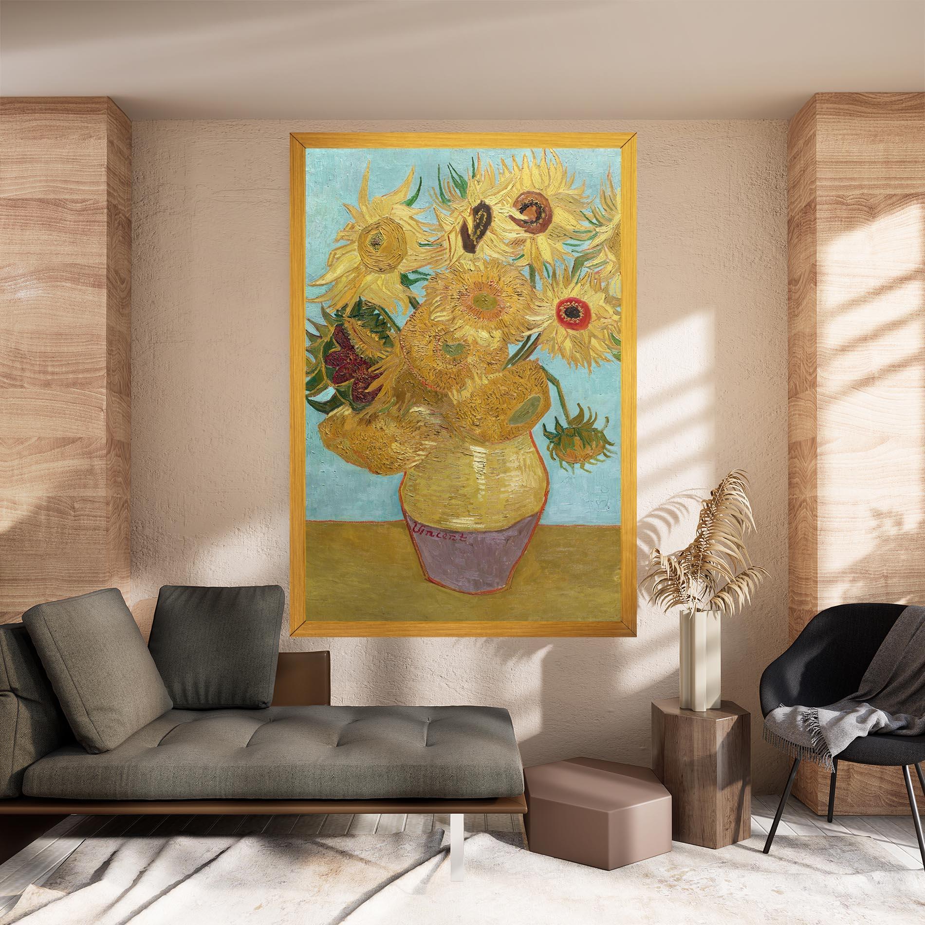 Leinwandbild Twelve Sunflowers mockup 8