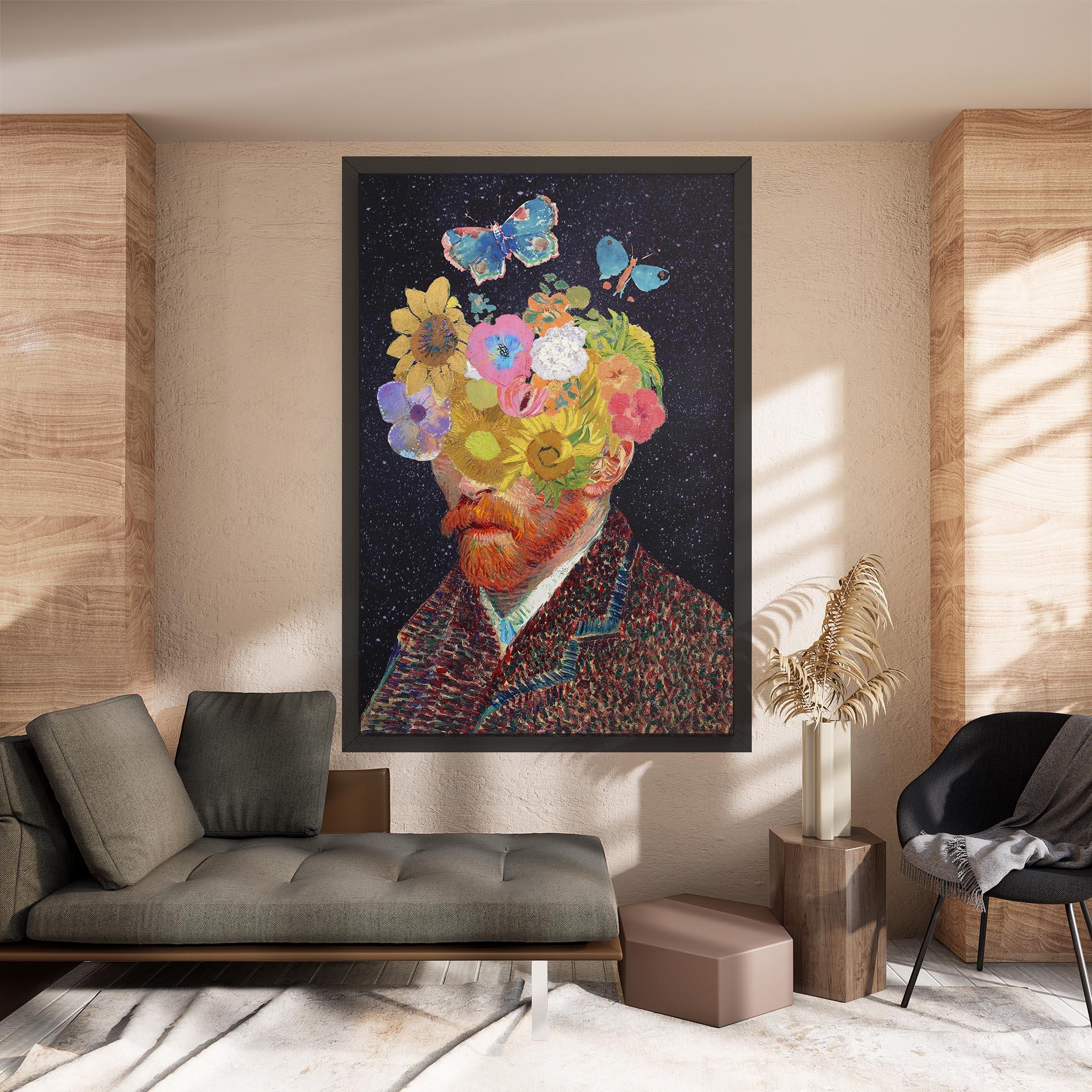 Leinwandbild Flower Self Portrait mockup 8