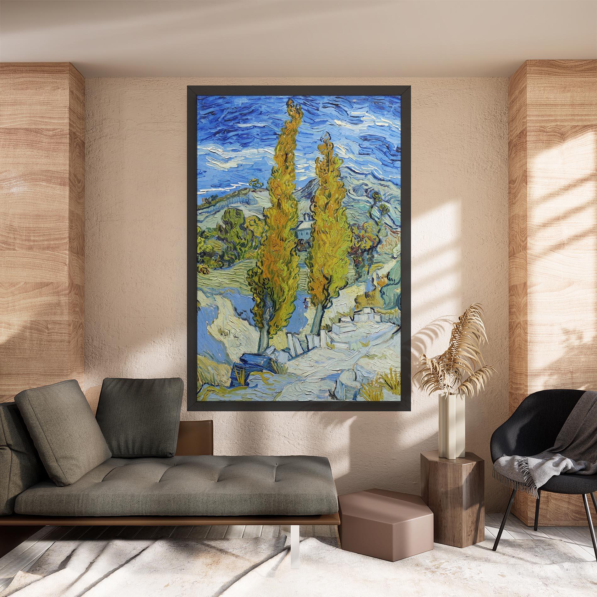 Leinwandbild Poplars At Saint Remy mockup 8