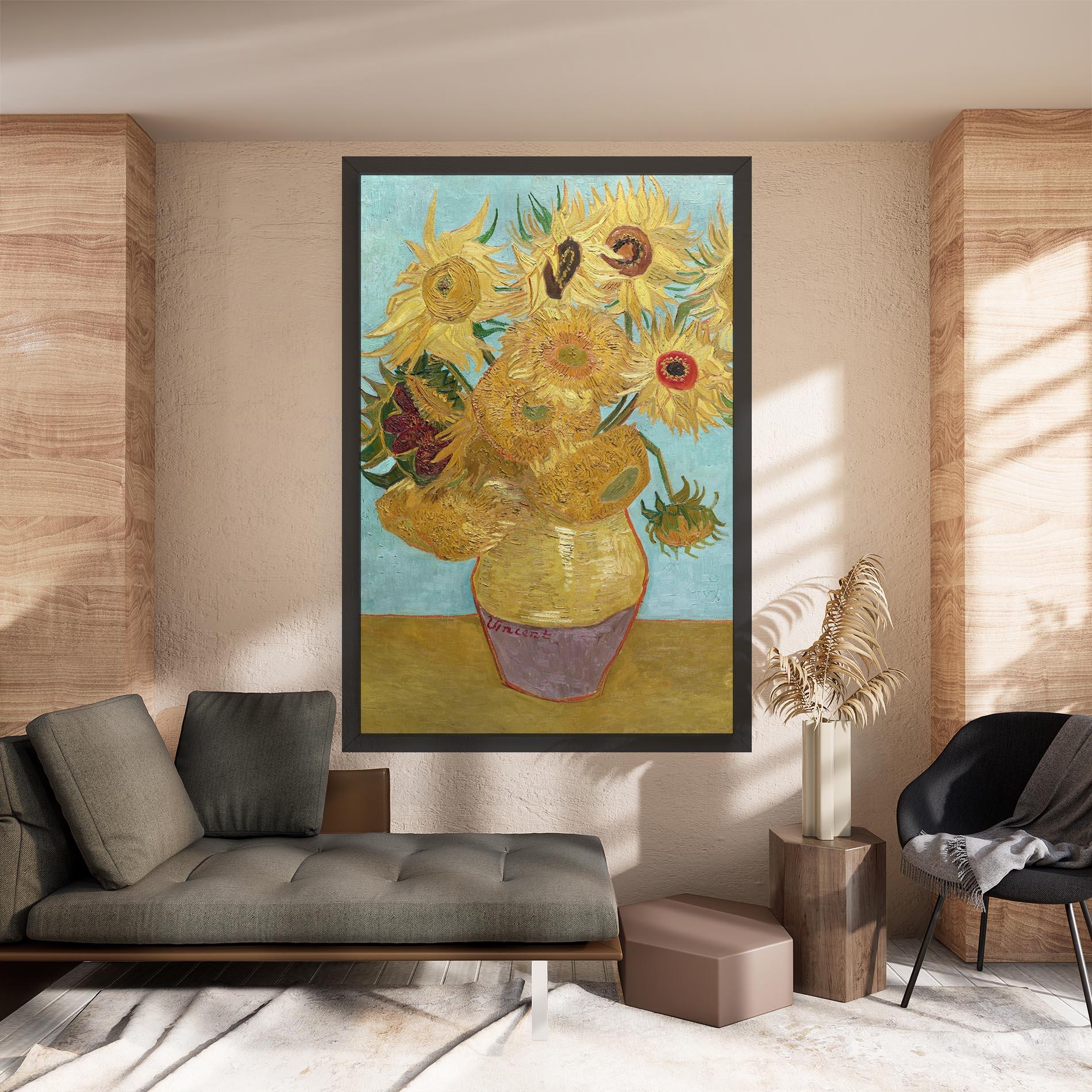 Leinwandbild Twelve Sunflowers mockup 8