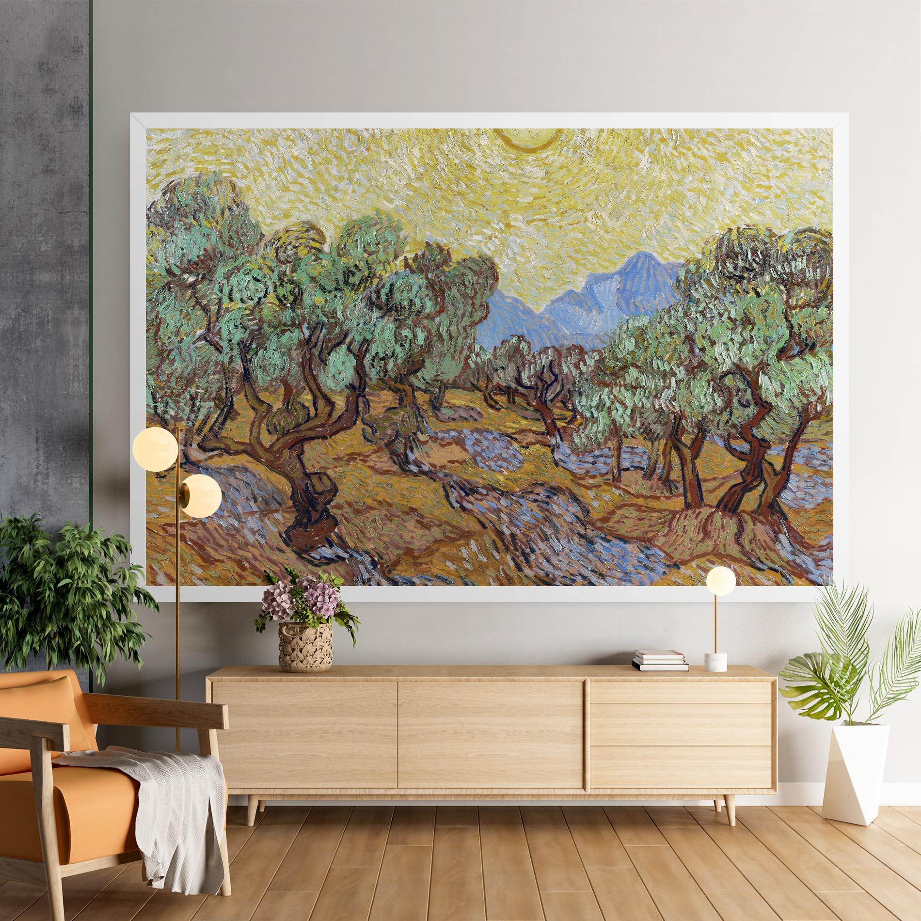 Leinwandbild Gogh Olive Trees mockup 9
