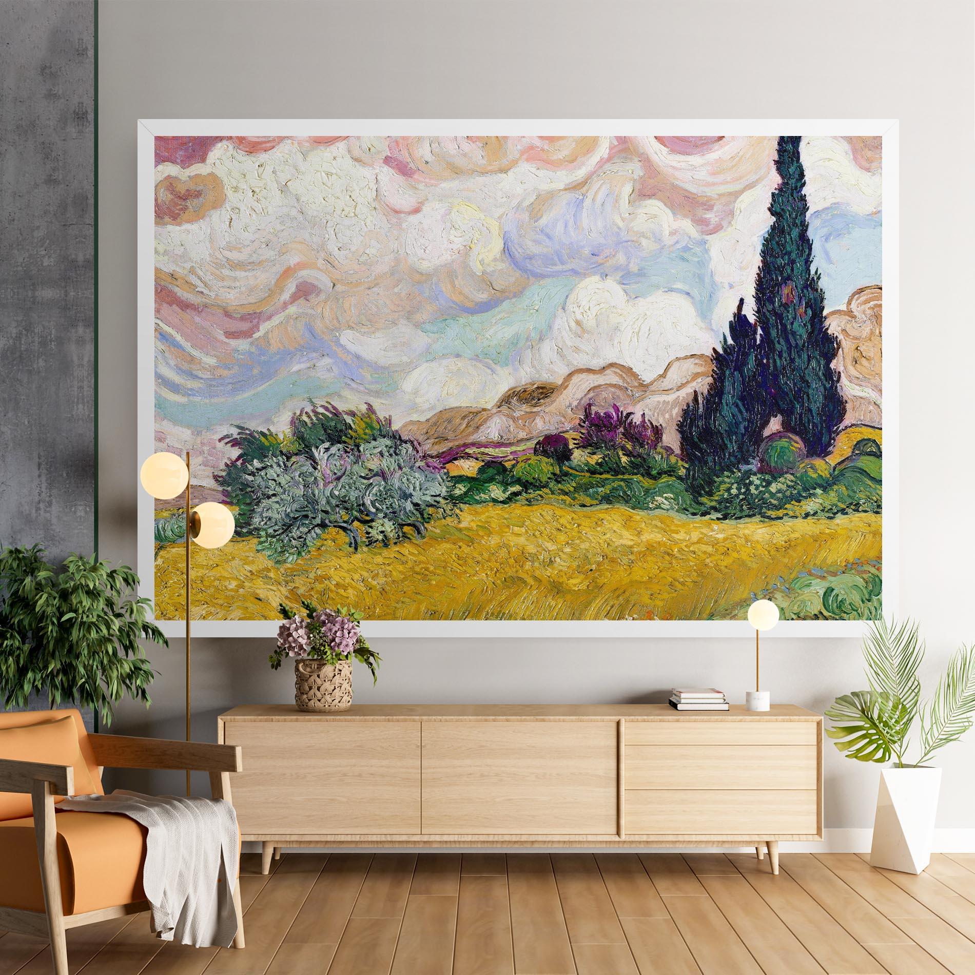 Leinwandbild Pastel Wheat Field mockup 9