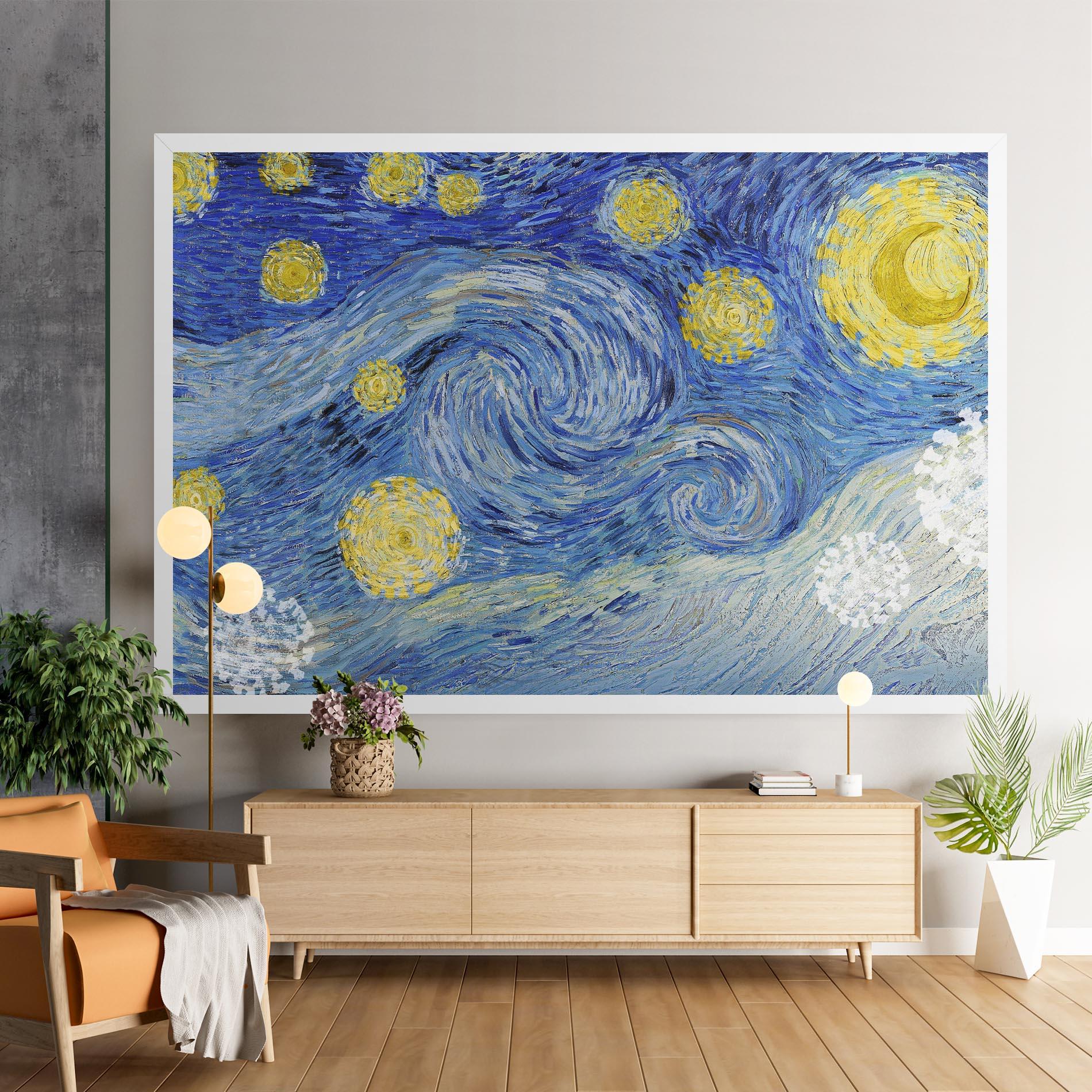 Leinwandbild Van Gogh Starry Night mockup 9