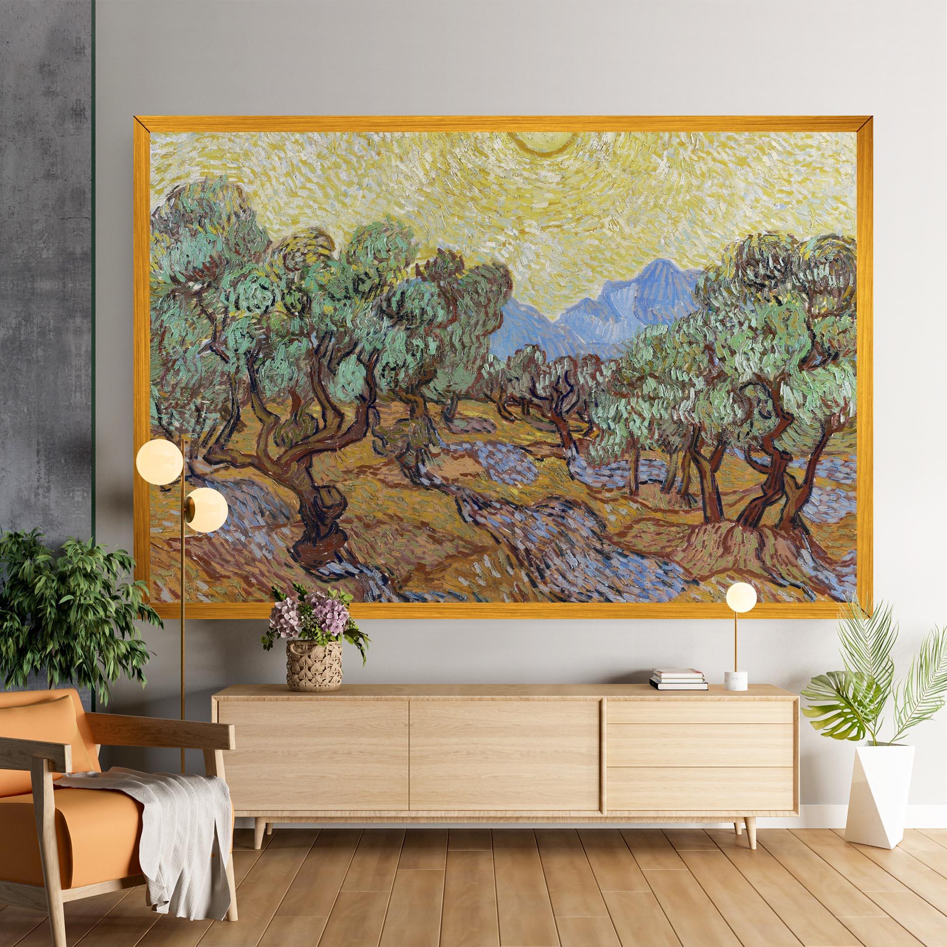Leinwandbild Gogh Olive Trees mockup 9