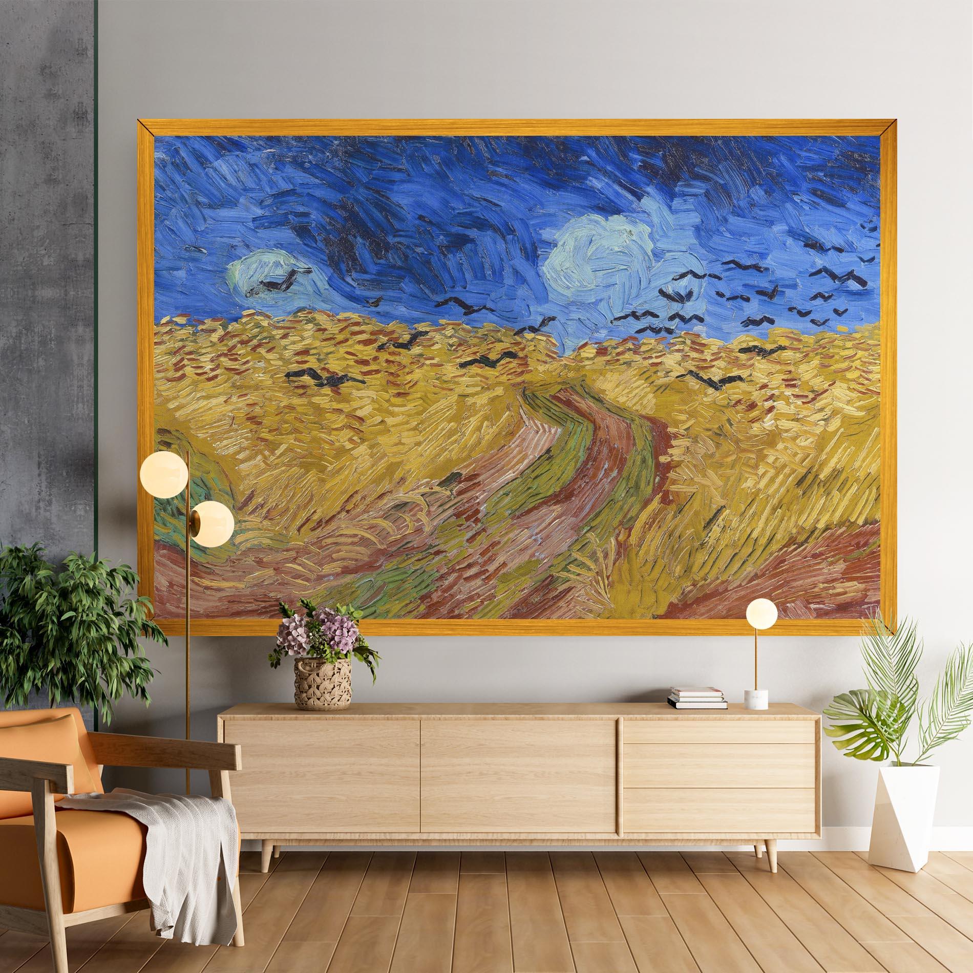 Leinwandbild Wheatfield Crows mockup 9