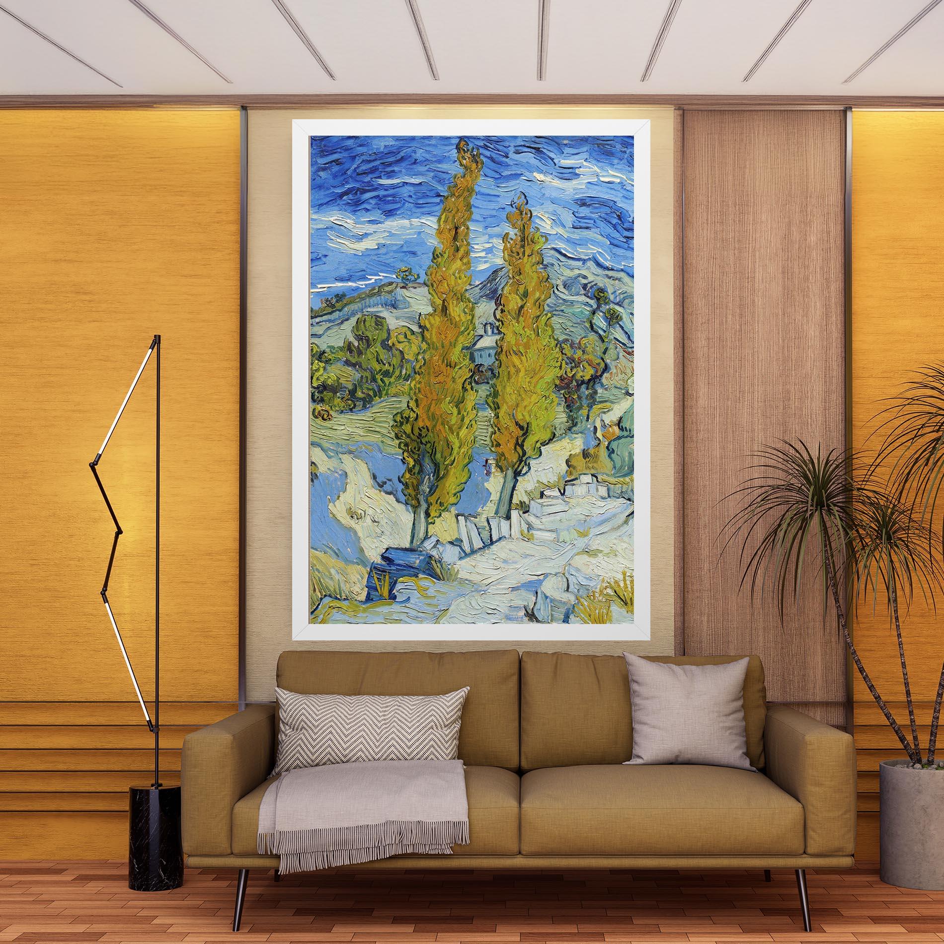 Leinwandbild Poplars At Saint Remy mockup 9