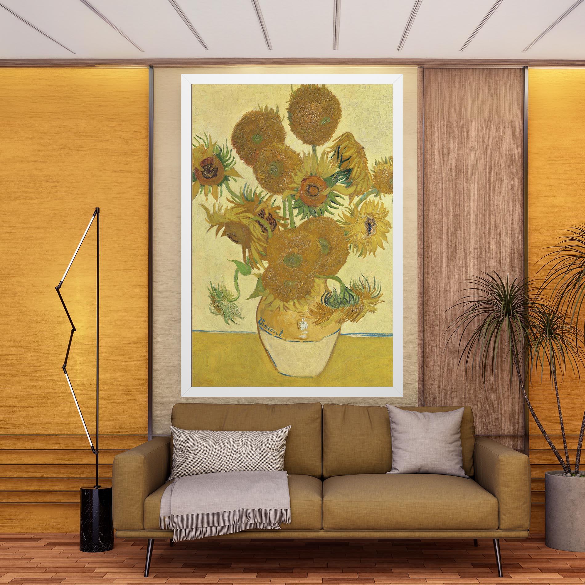 Leinwandbild Sunflowers Vase Art mockup 9