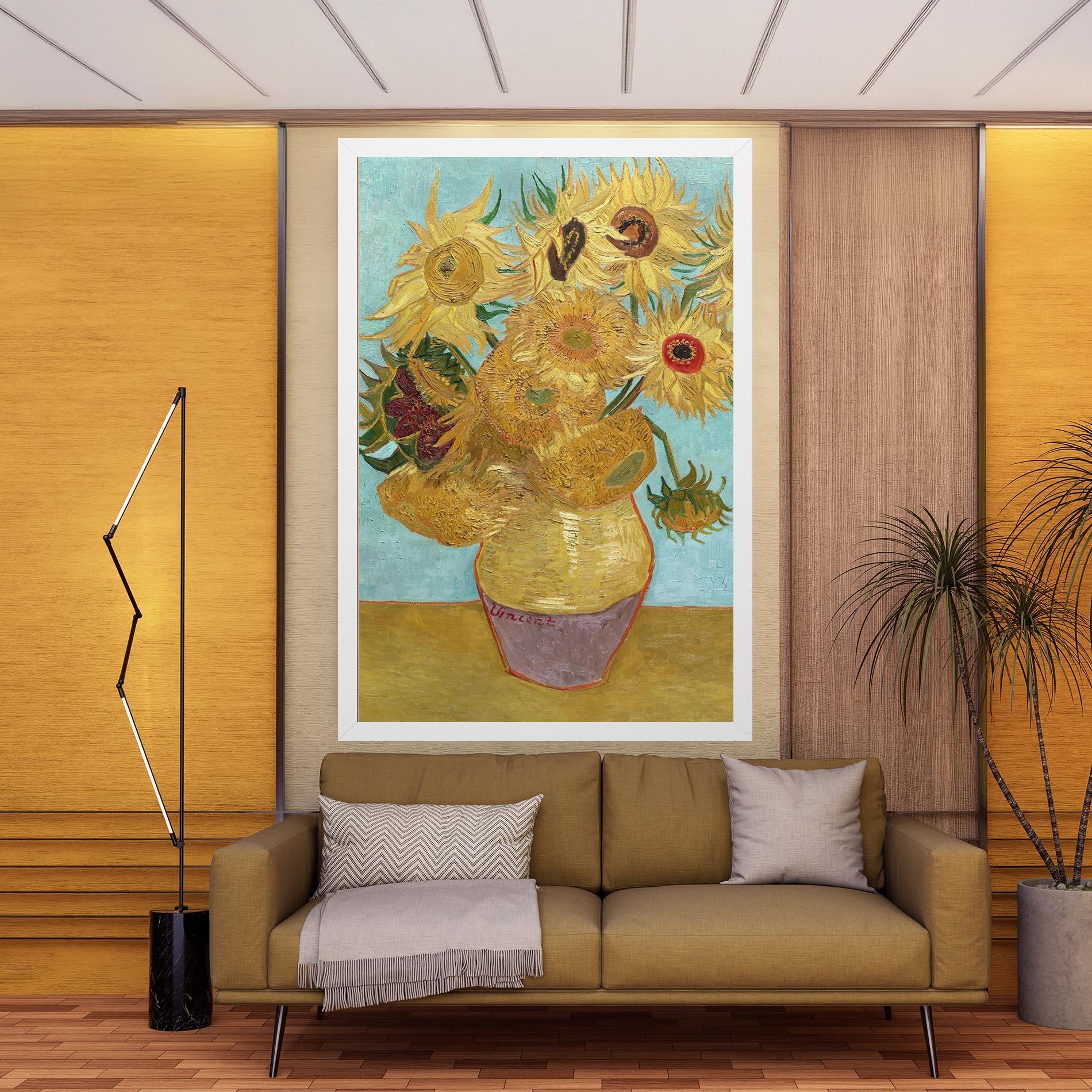 Leinwandbild Twelve Sunflowers mockup 9