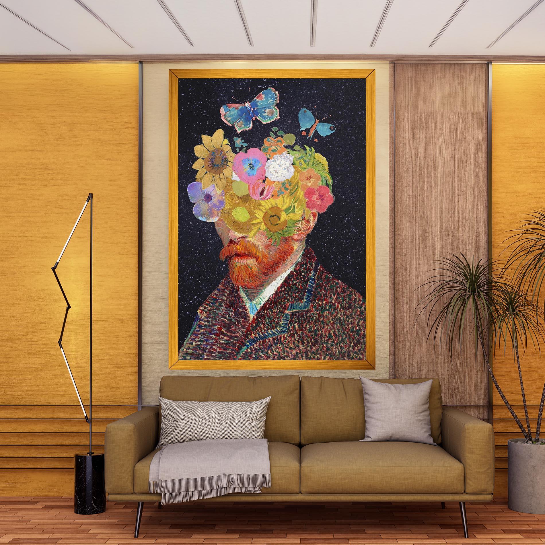 Leinwandbild Flower Self Portrait mockup 9