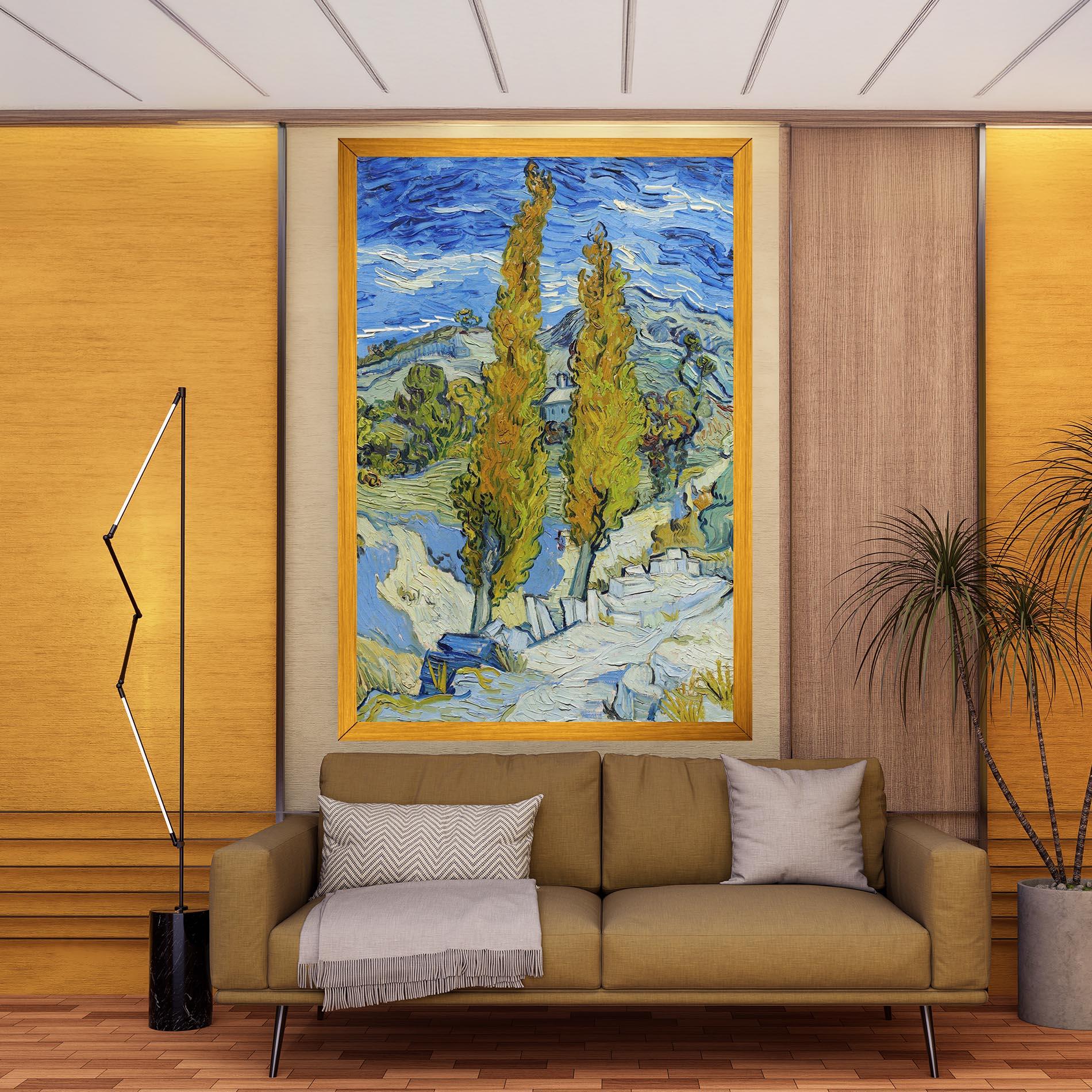 Leinwandbild Poplars At Saint Remy mockup 9