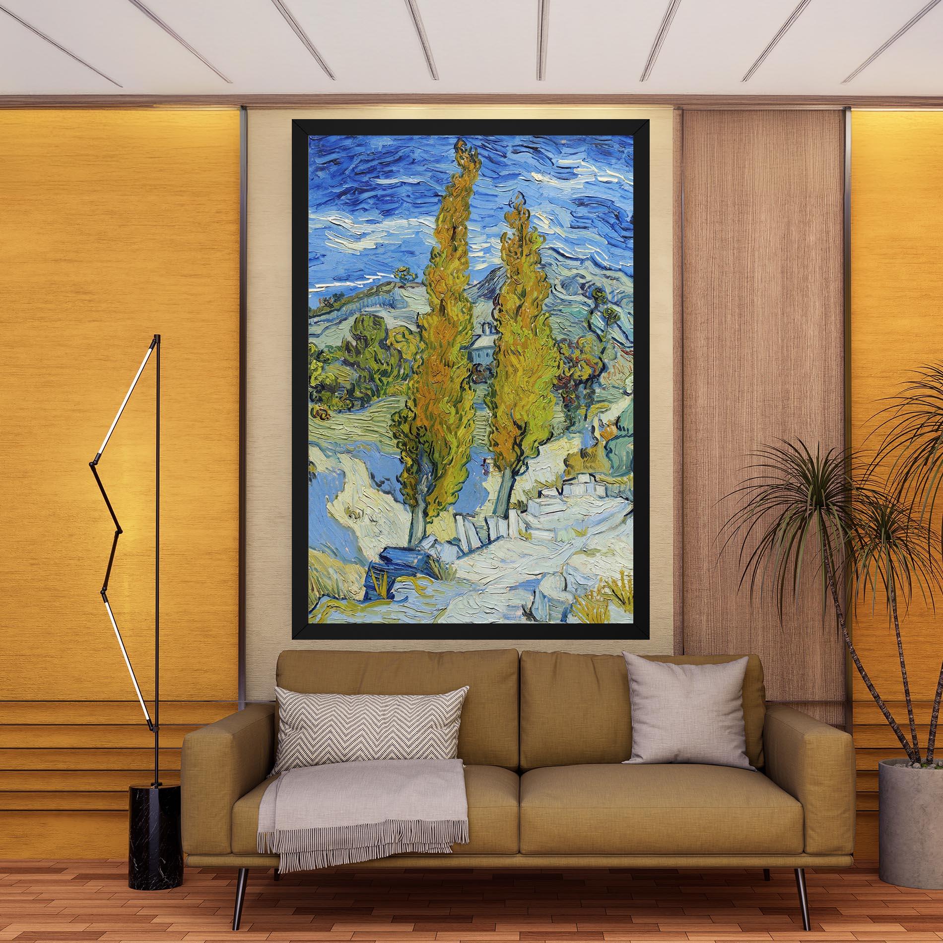Leinwandbild Poplars At Saint Remy mockup 9