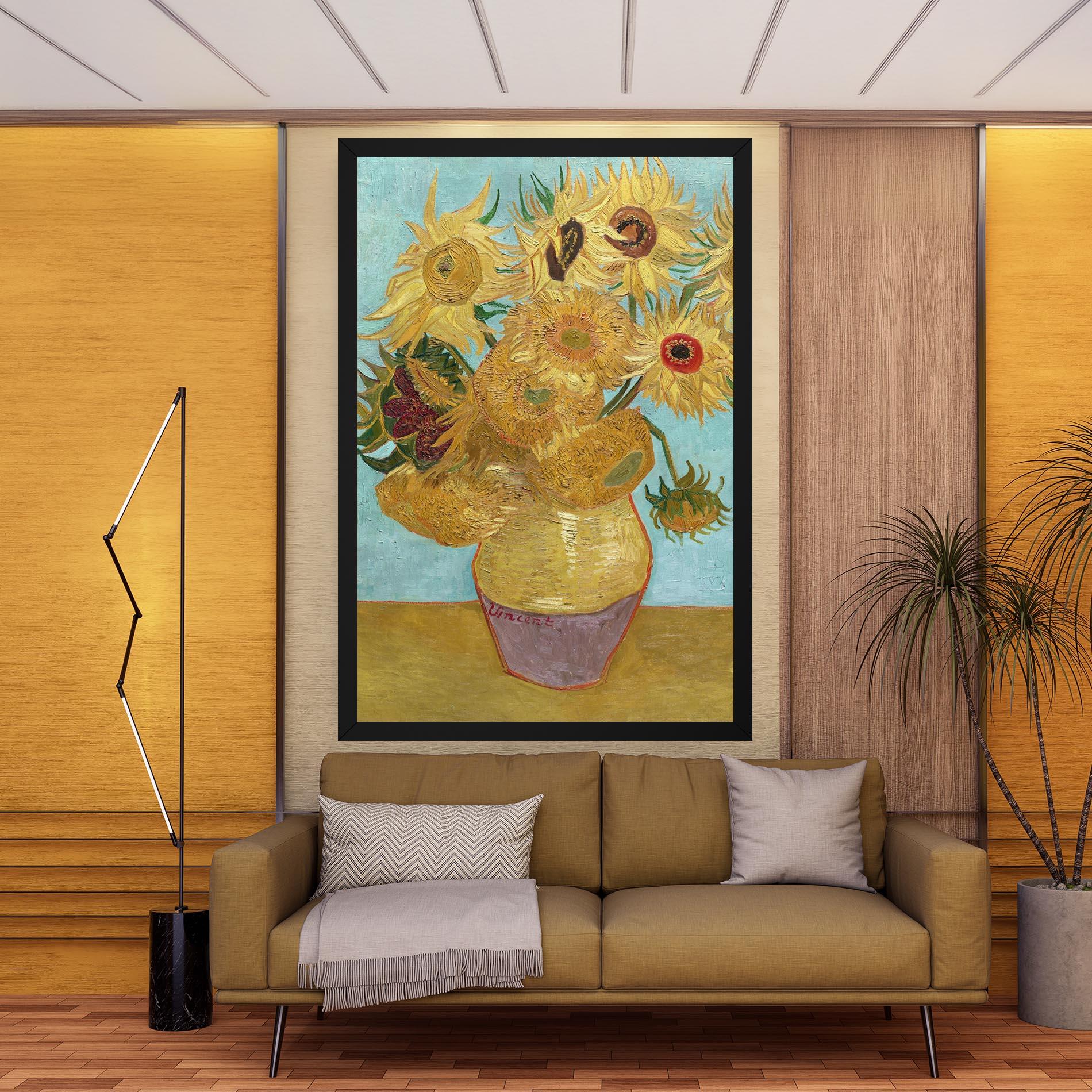 Leinwandbild Twelve Sunflowers mockup 9